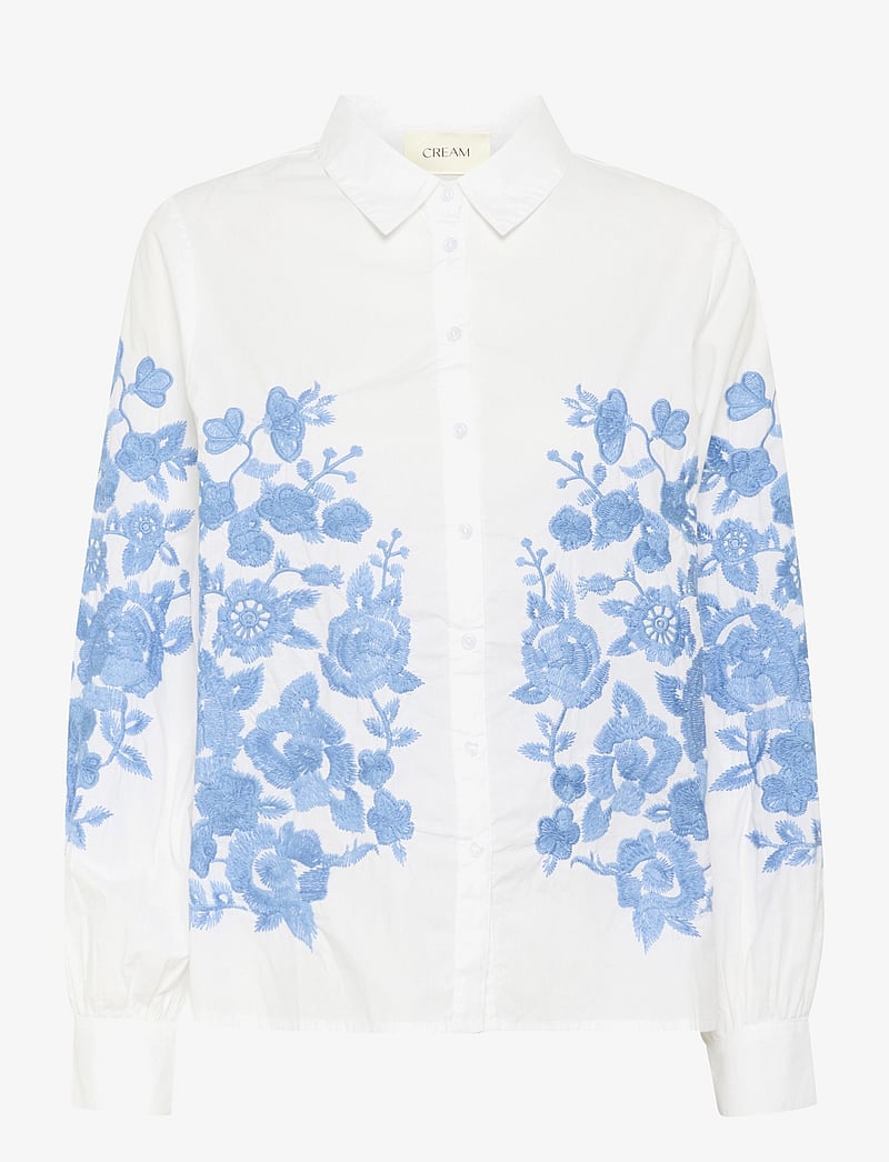 Cream - CRDaisy Shirt - white/lake blue - 1
