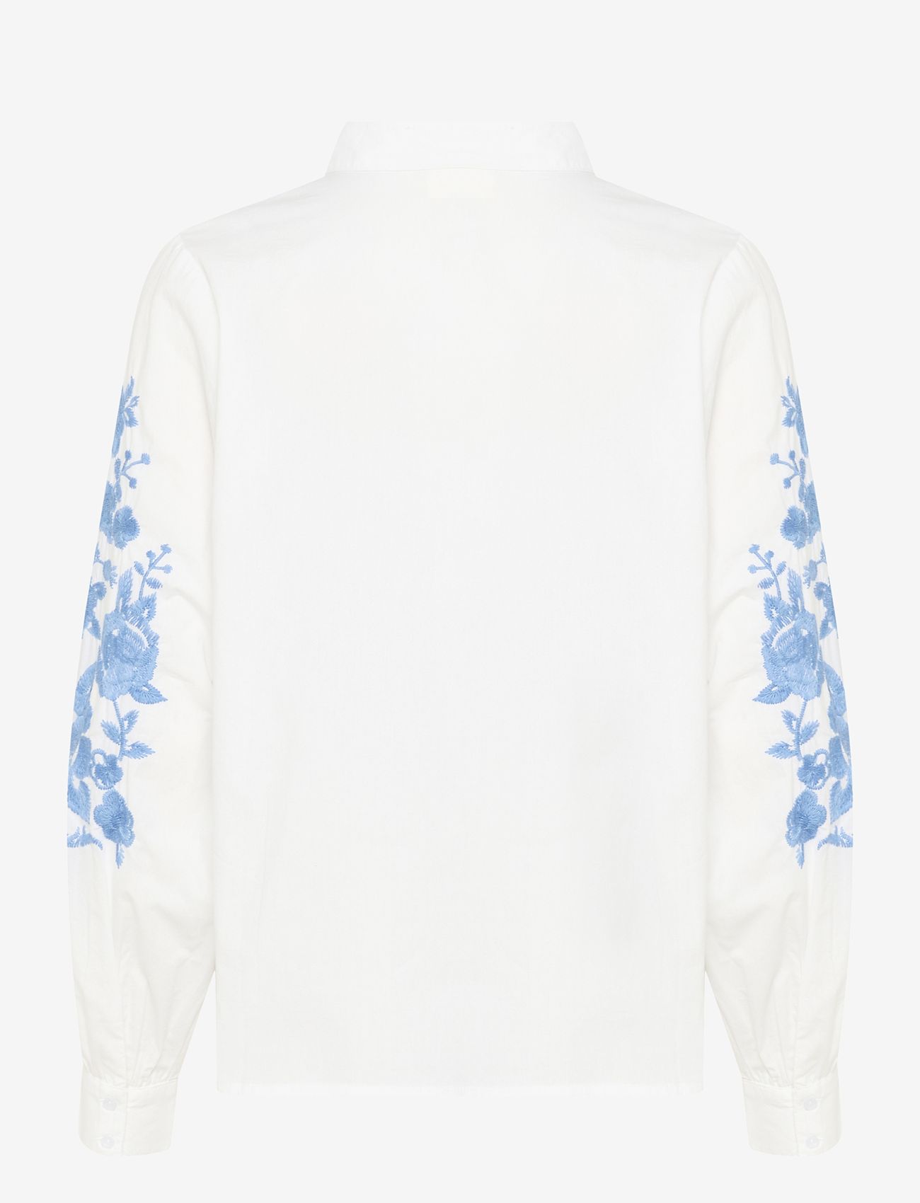 Cream - CRDaisy Shirt - långärmade skjortor - white/lake blue - 2