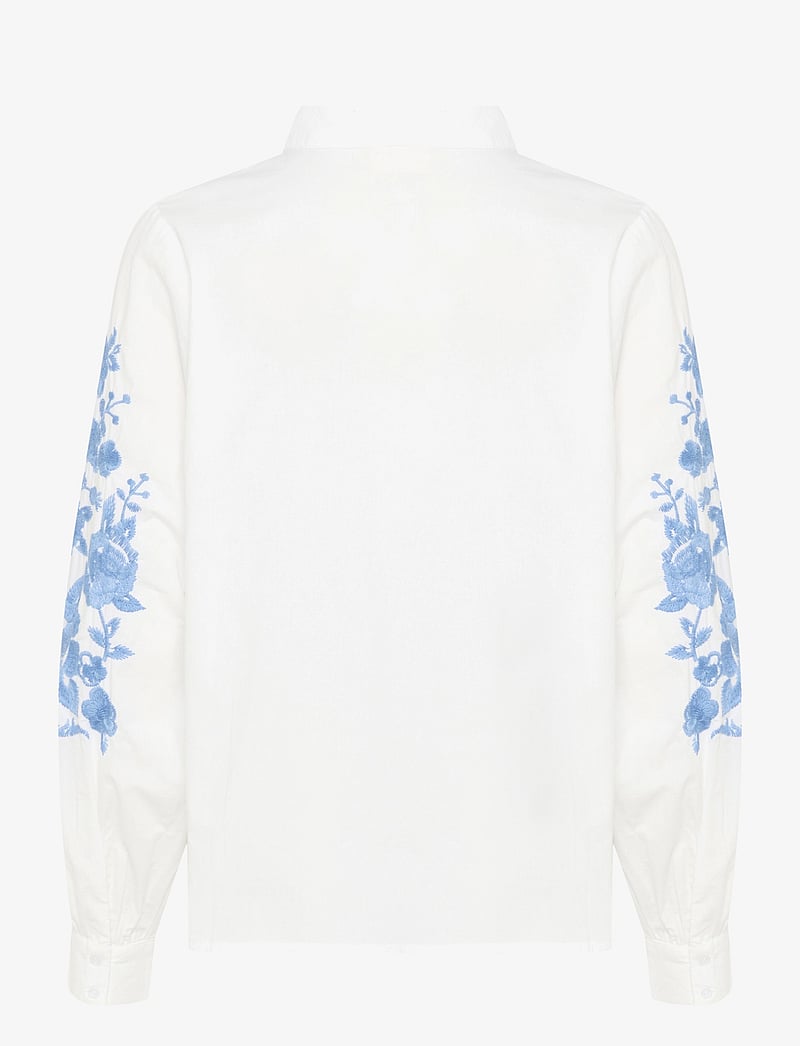 Cream - CRDaisy Shirt - white/lake blue - 2