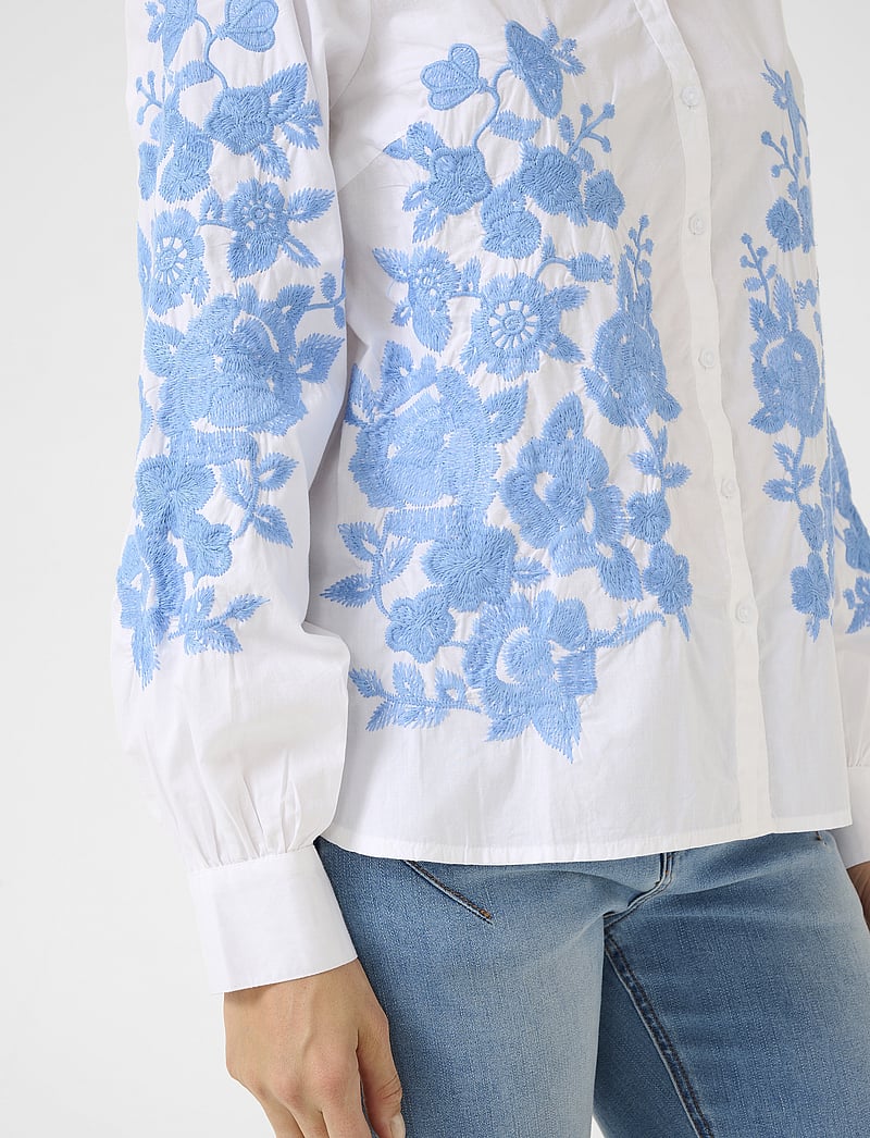 Cream - CRDaisy Shirt - white/lake blue - 5