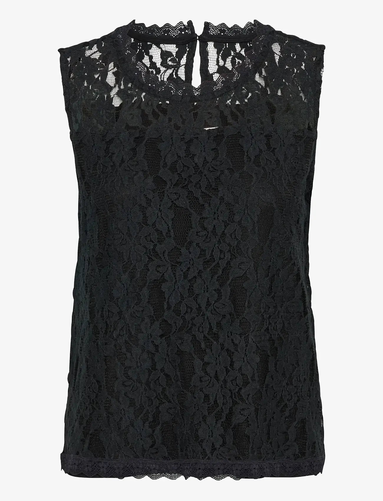 Cream - CRKit Lace Top - Ärmlösa blusar - pitch black - 1