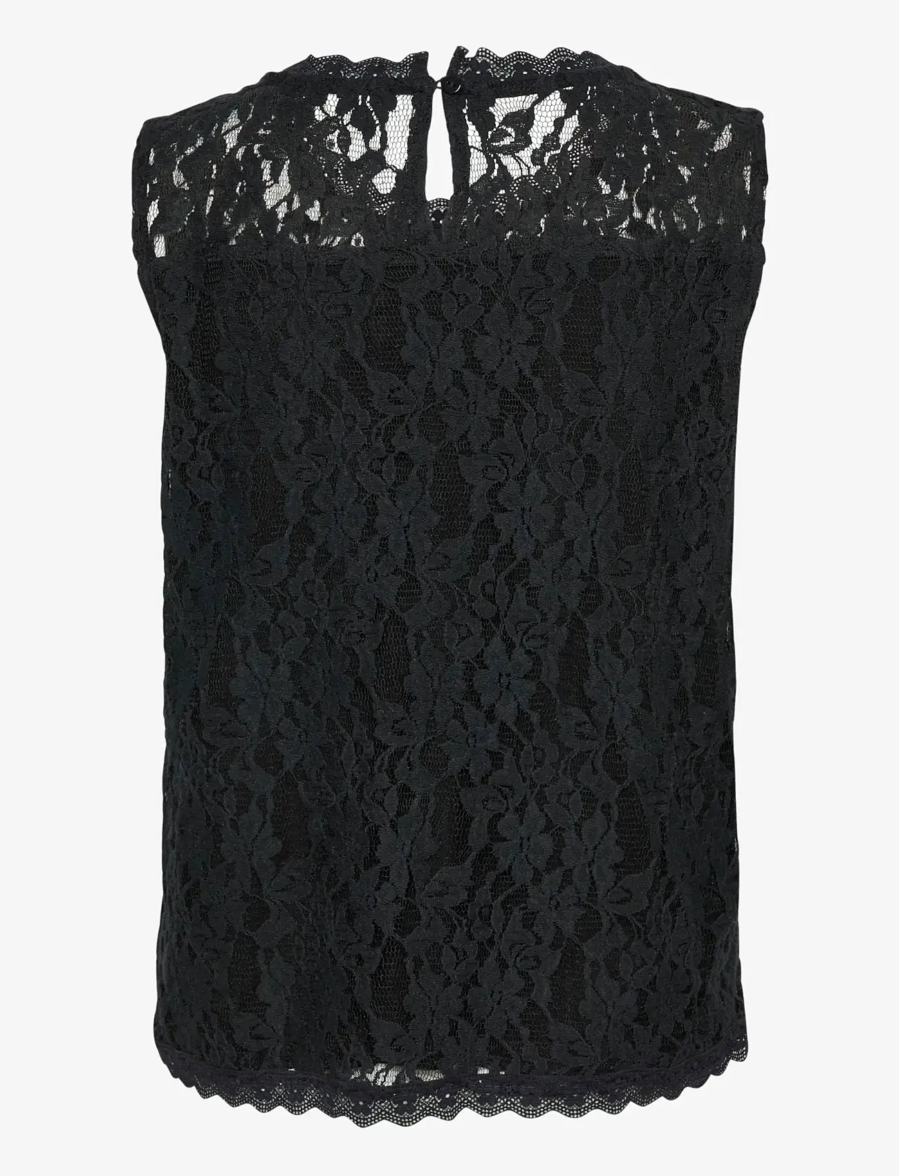 Cream - CRKit Lace Top - Ärmlösa blusar - pitch black - 2