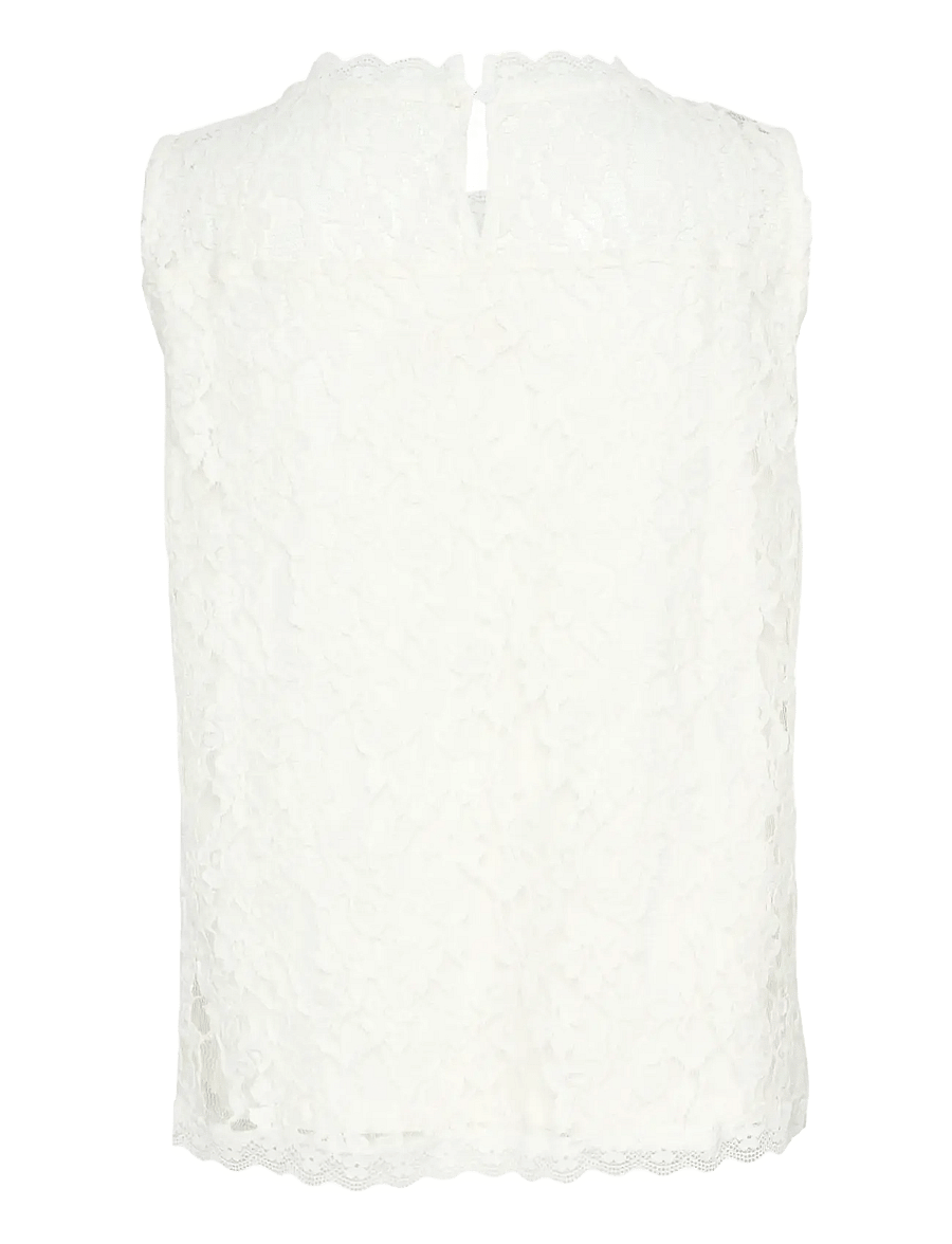 Cream - CRKit Lace Top - Ärmellose blusen - snow white - 2