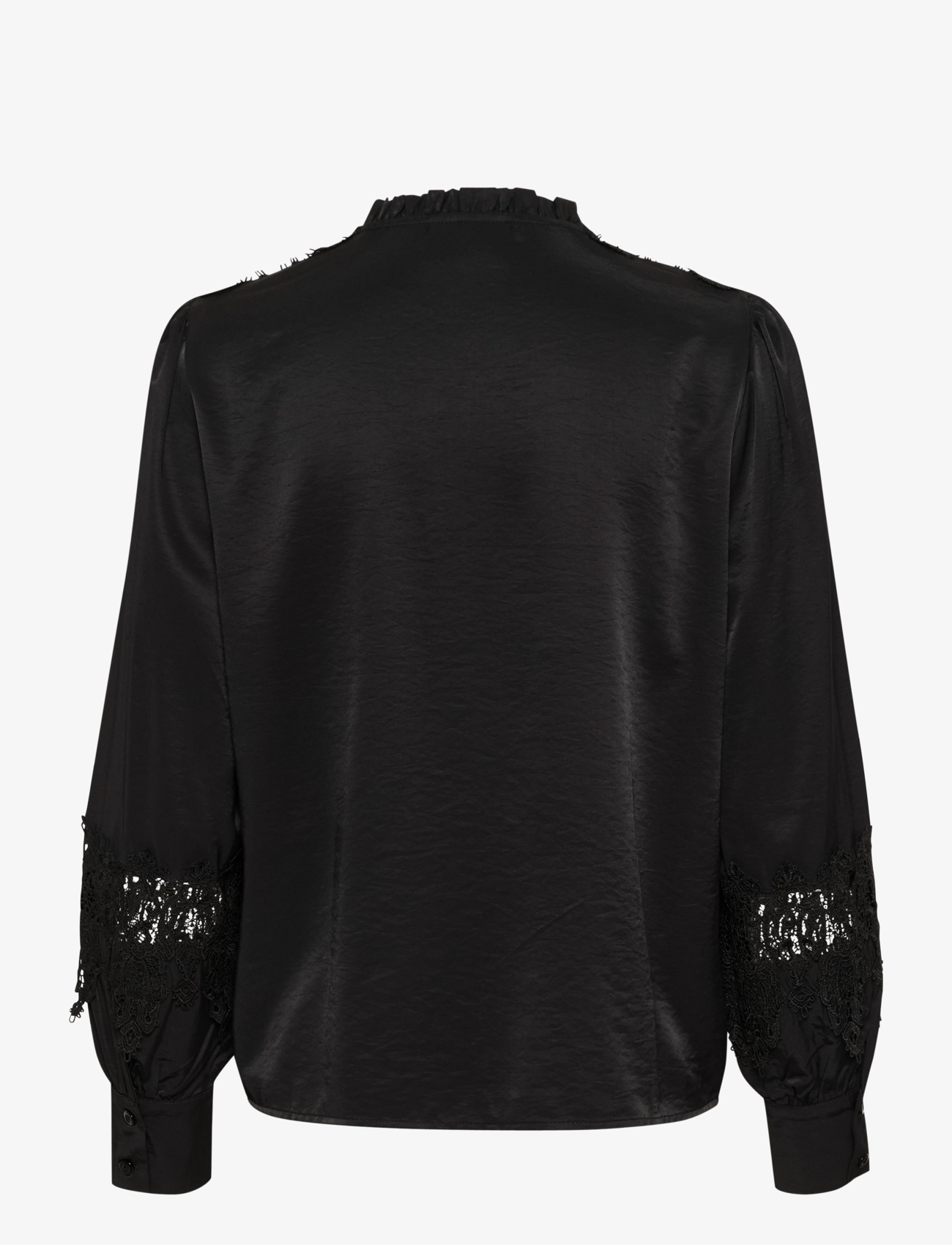 Cream - CRLuna Lace Shirt - pitch black - 2