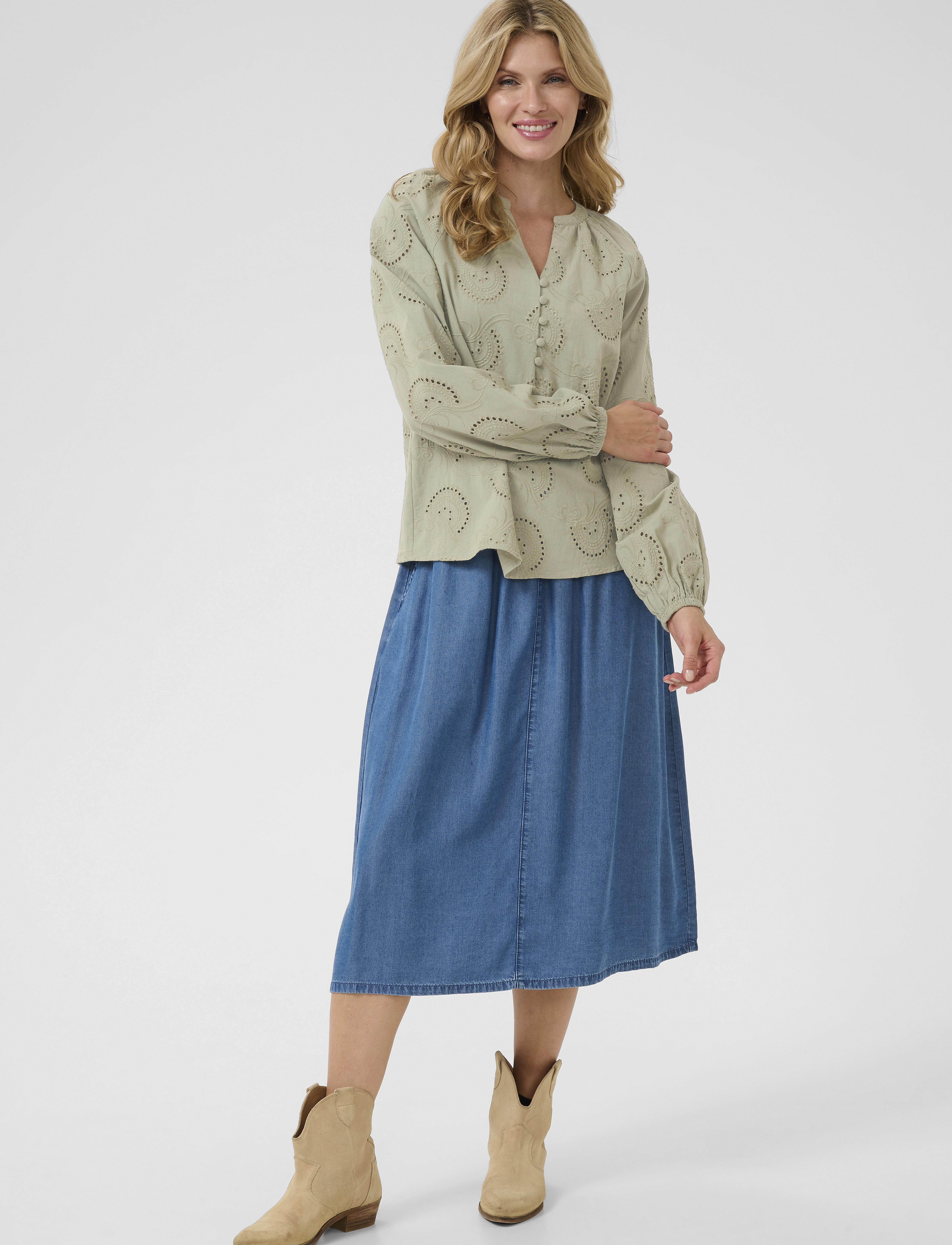 Cream - CRDelia Blouse - tea - 3