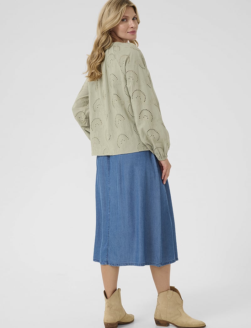 Cream - CRDelia Blouse - pikkade varrukatega pluusid - tea - 4