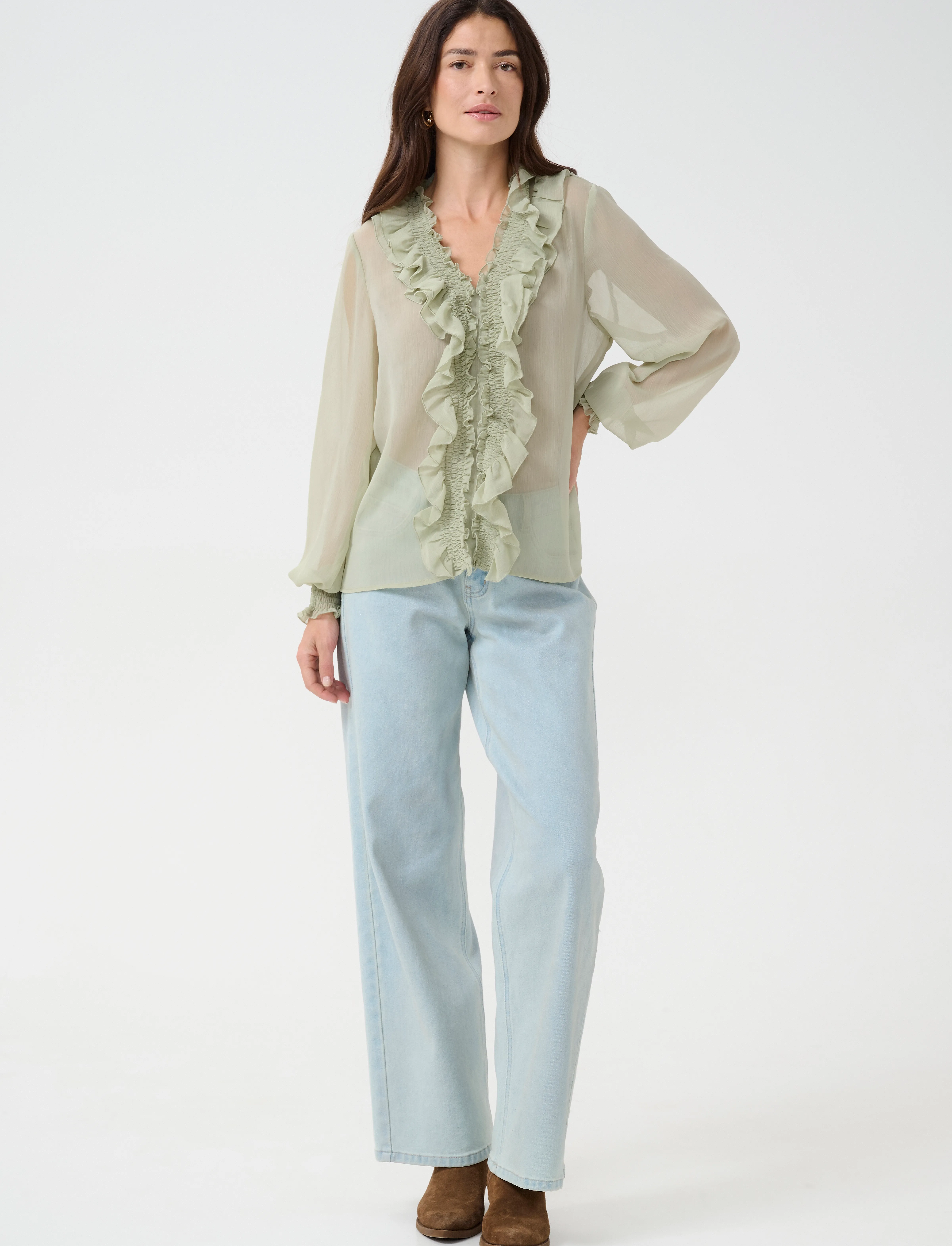 Cream - CREmery Blouse - tea - 3