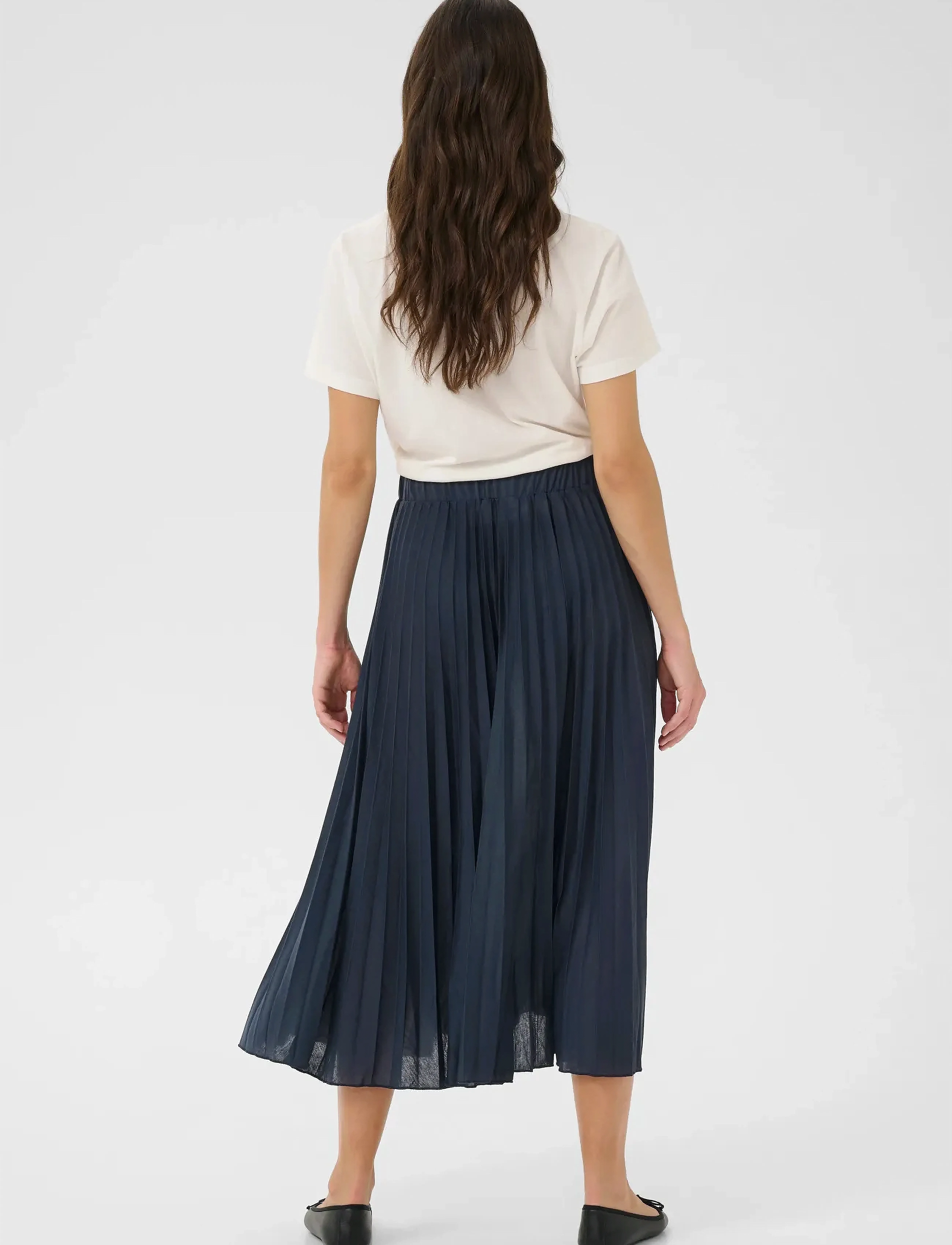 Cream - CRFolo Plissé Skirt - dress blues - 4