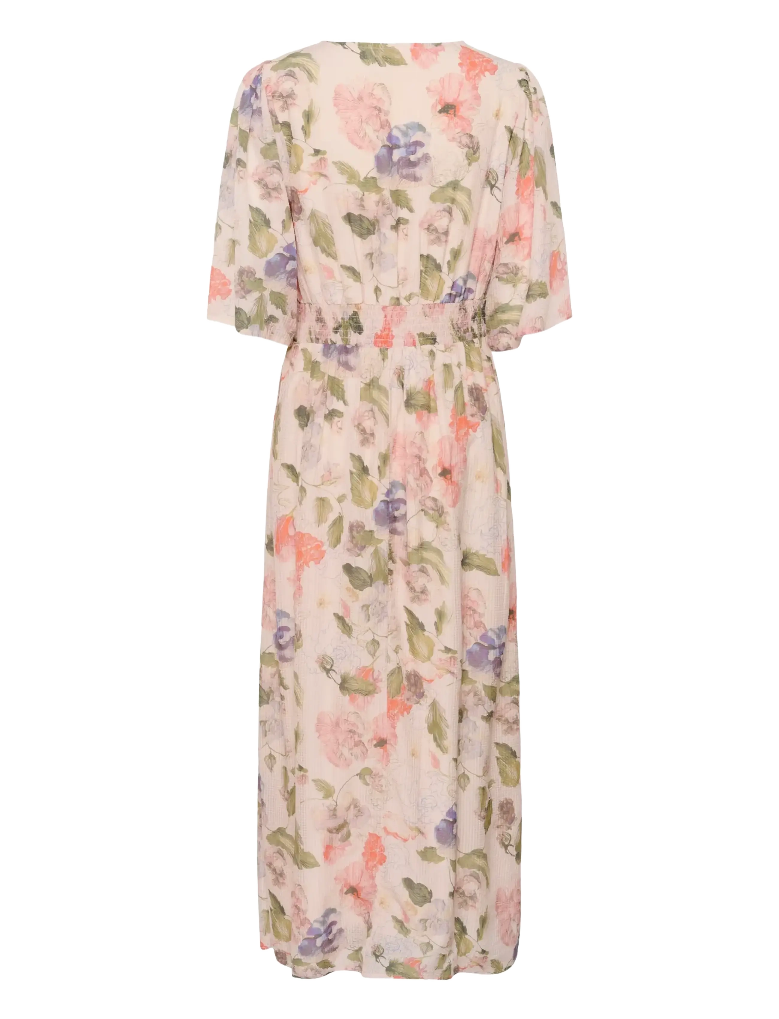 Cream - CRHailey Long Dress - sepia rose flower - 2