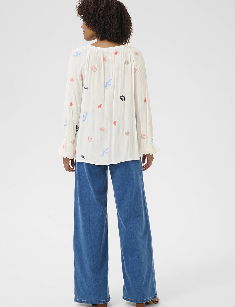 Cream - CRRonja Blouse - pikkade varrukatega pluusid - marshmallow - 4