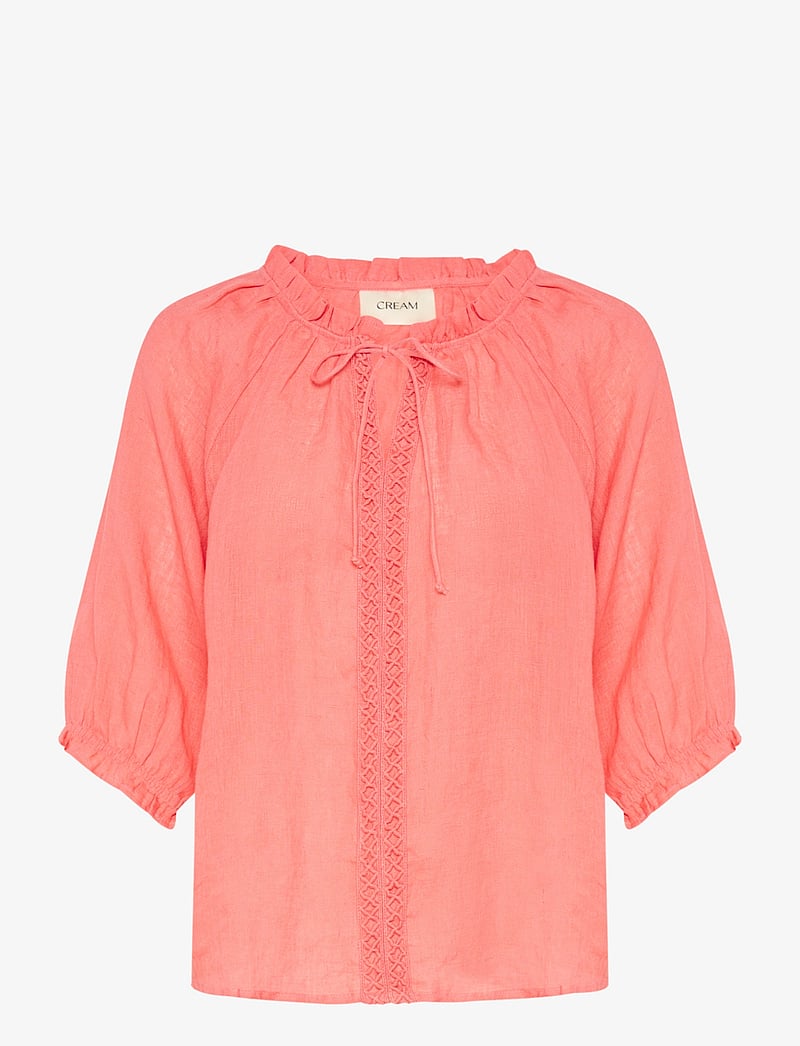 Cream - CRBellis Lace Blouse - kurzämlige blusen - porcelain rose - 1