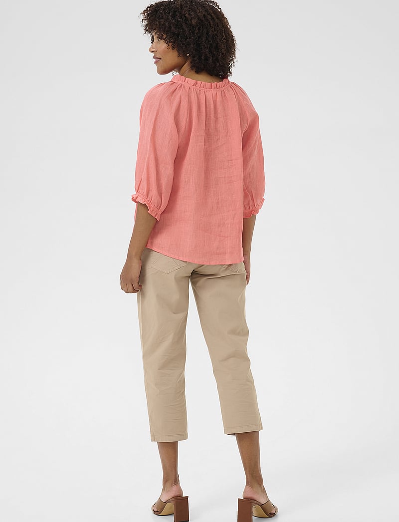 Cream - CRBellis Lace Blouse - kurzämlige blusen - porcelain rose - 4
