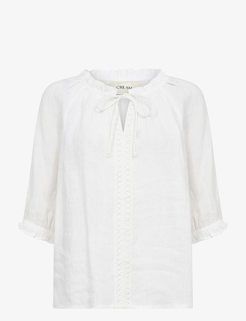 Cream - CRBellis Lace Blouse - short-sleeved blouses - snow white - 1