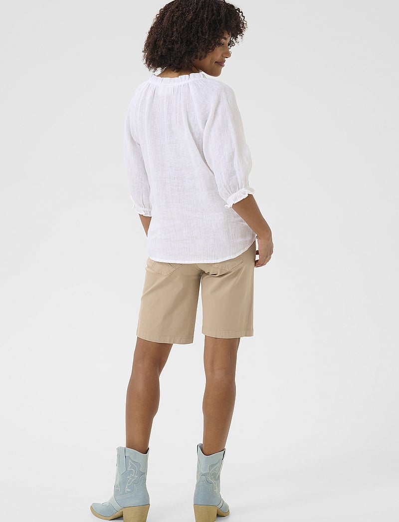 Cream - CRBellis Lace Blouse - short-sleeved blouses - snow white - 4