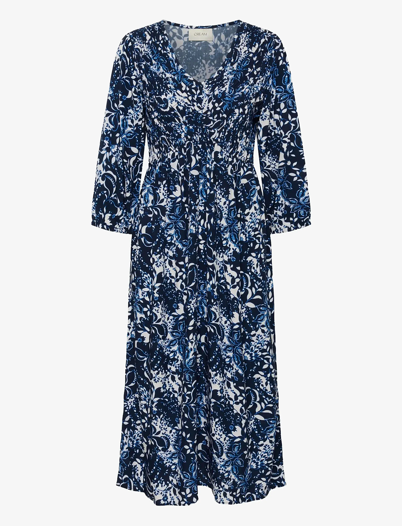Cream - CRTiah Smock Dress - sommerkleider - navy blue toile - 1