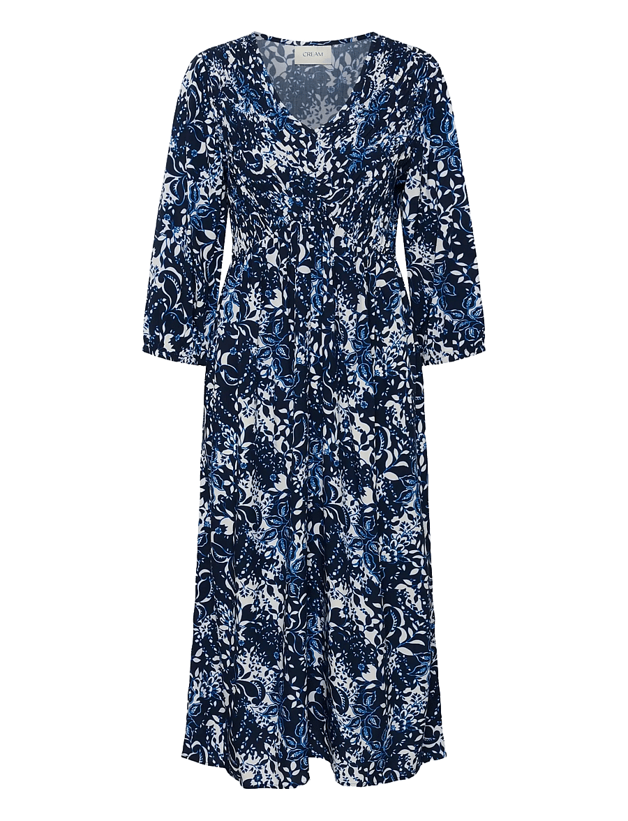 Cream - CRTiah Smock Dress - sommarklänningar - navy blue toile - 1