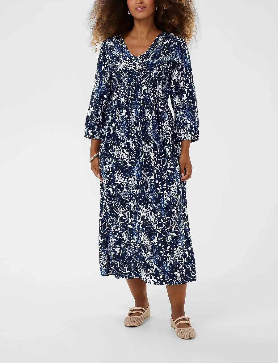 Cream - CRTiah Smock Dress - sommarklänningar - navy blue toile - 0