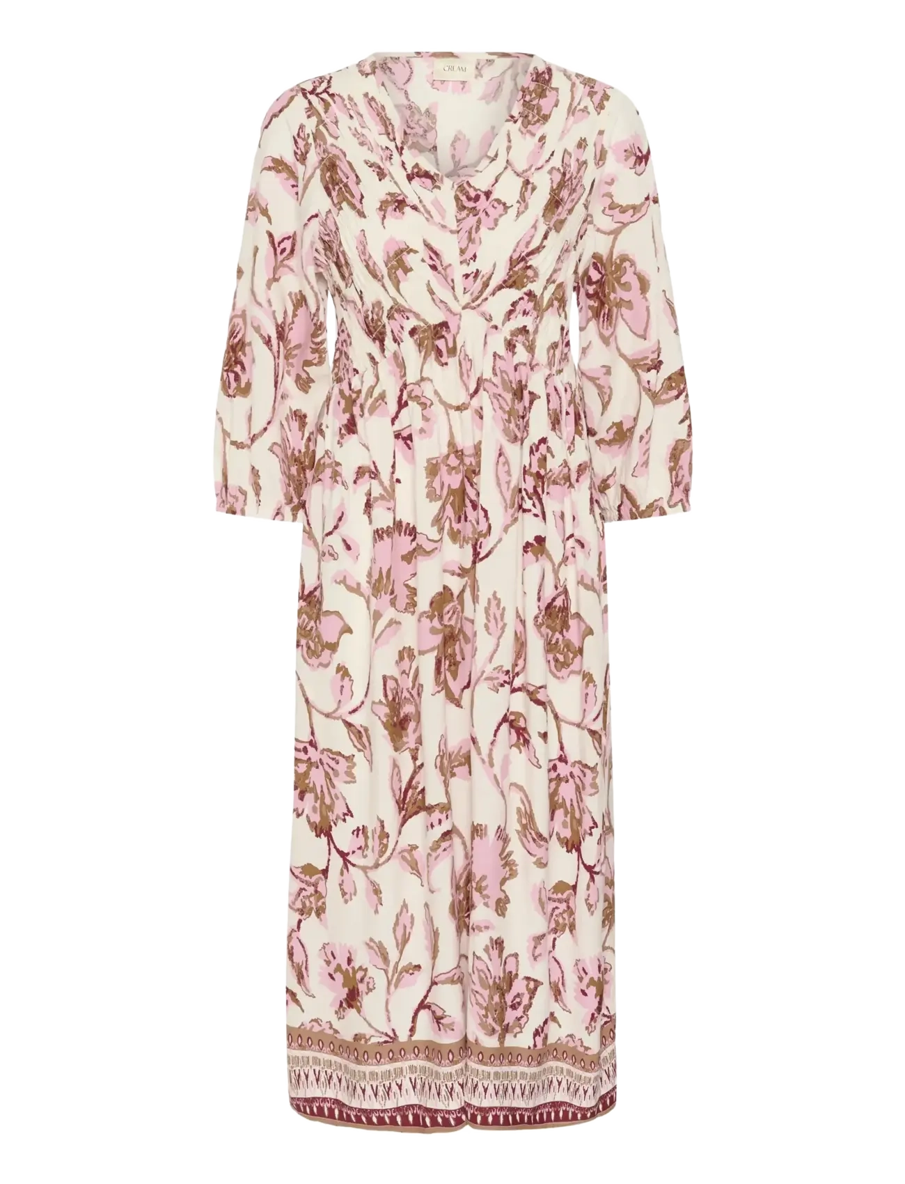Cream CRTiah Smock Dress - Kleidid - PINK FLOWER / pink/rose