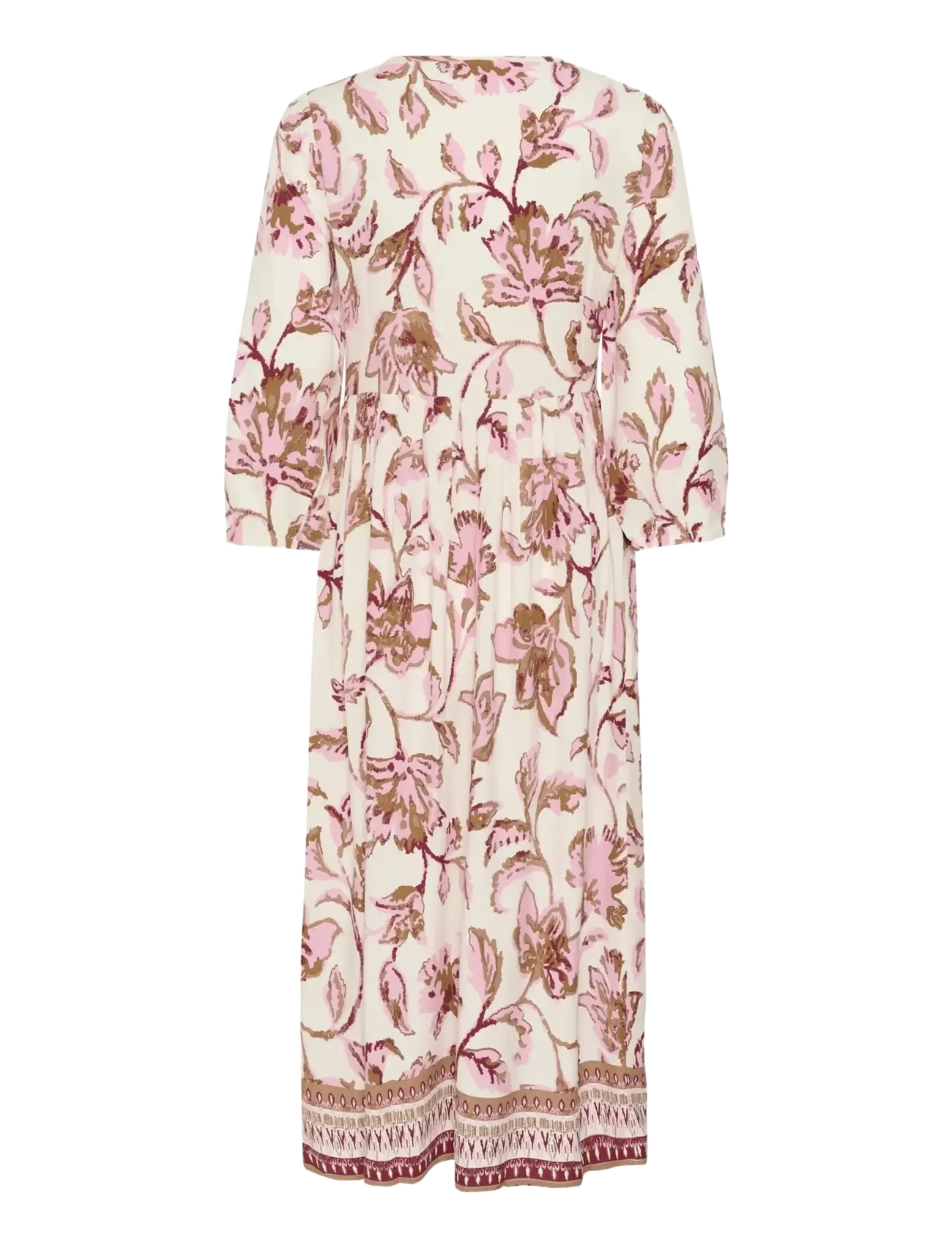 Cream - CRTiah Smock Dress - summer dresses - pink flower - 2