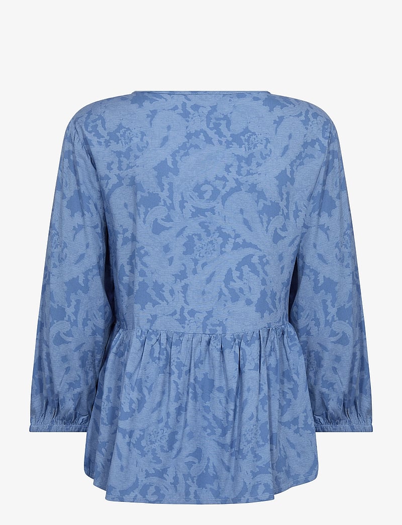 Cream - CRTiah Smock Blouse - langärmlige blusen - rivera blue ikat paisley - 2