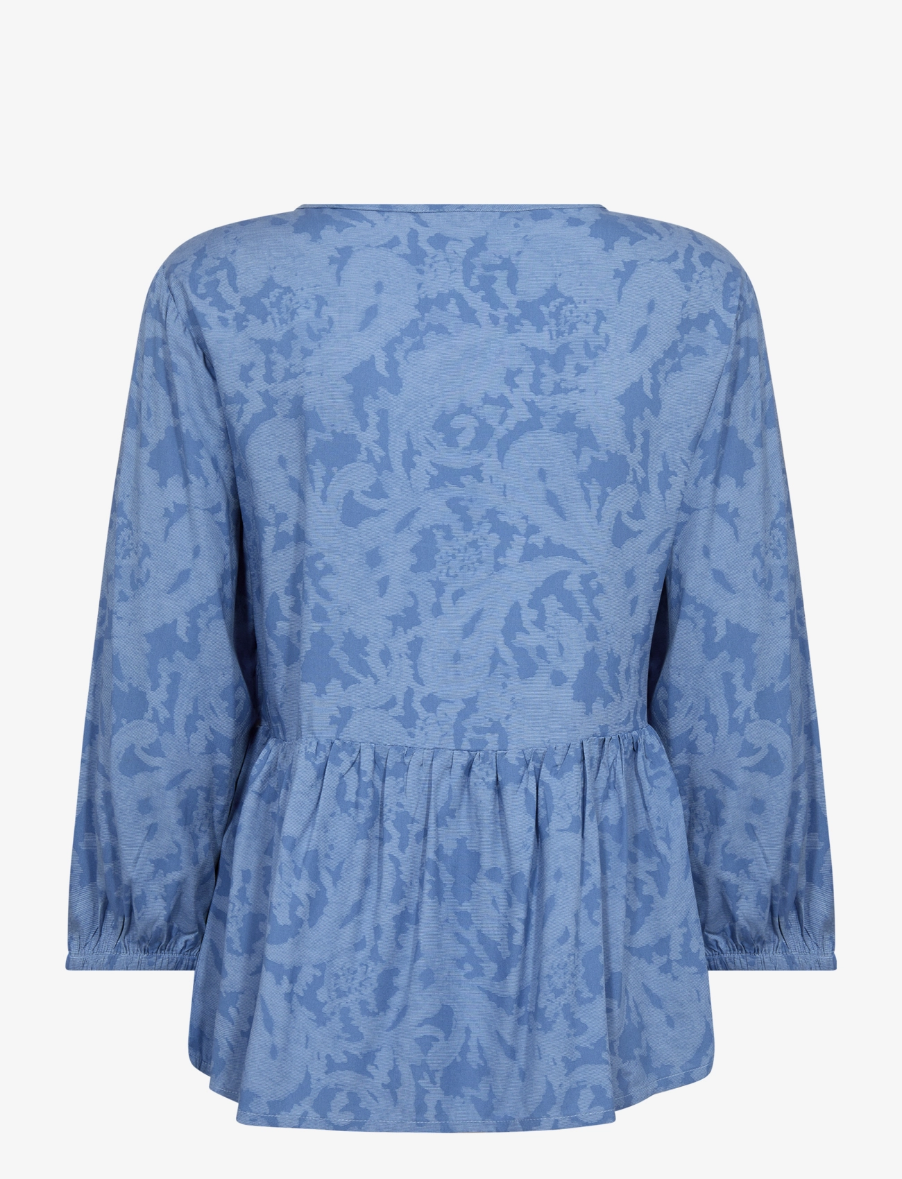 Cream - CRTiah Smock Blouse - långärmade blusar - rivera blue ikat paisley - 2