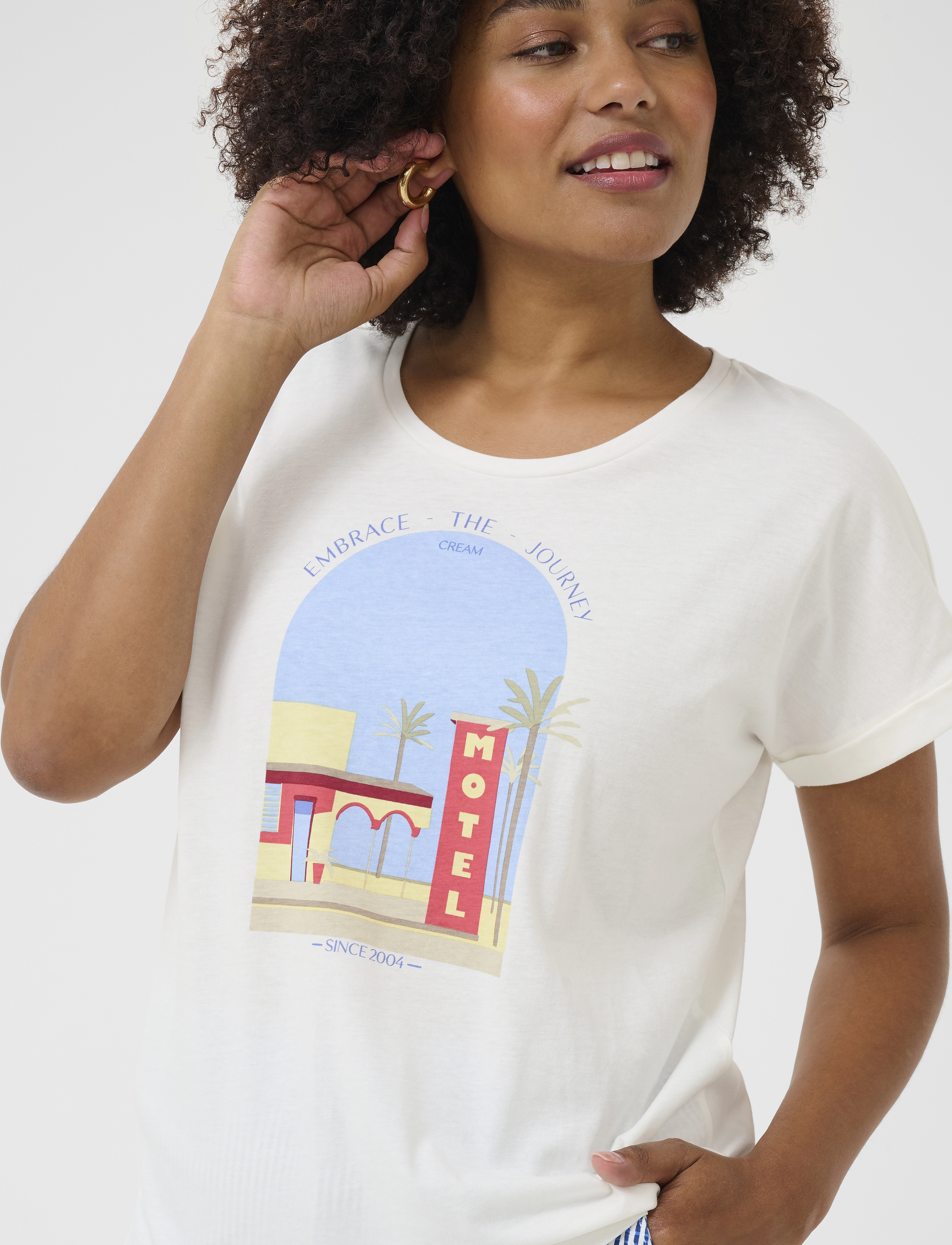 Cream - CRRigga T-Shirt - blue yellow motel - 5