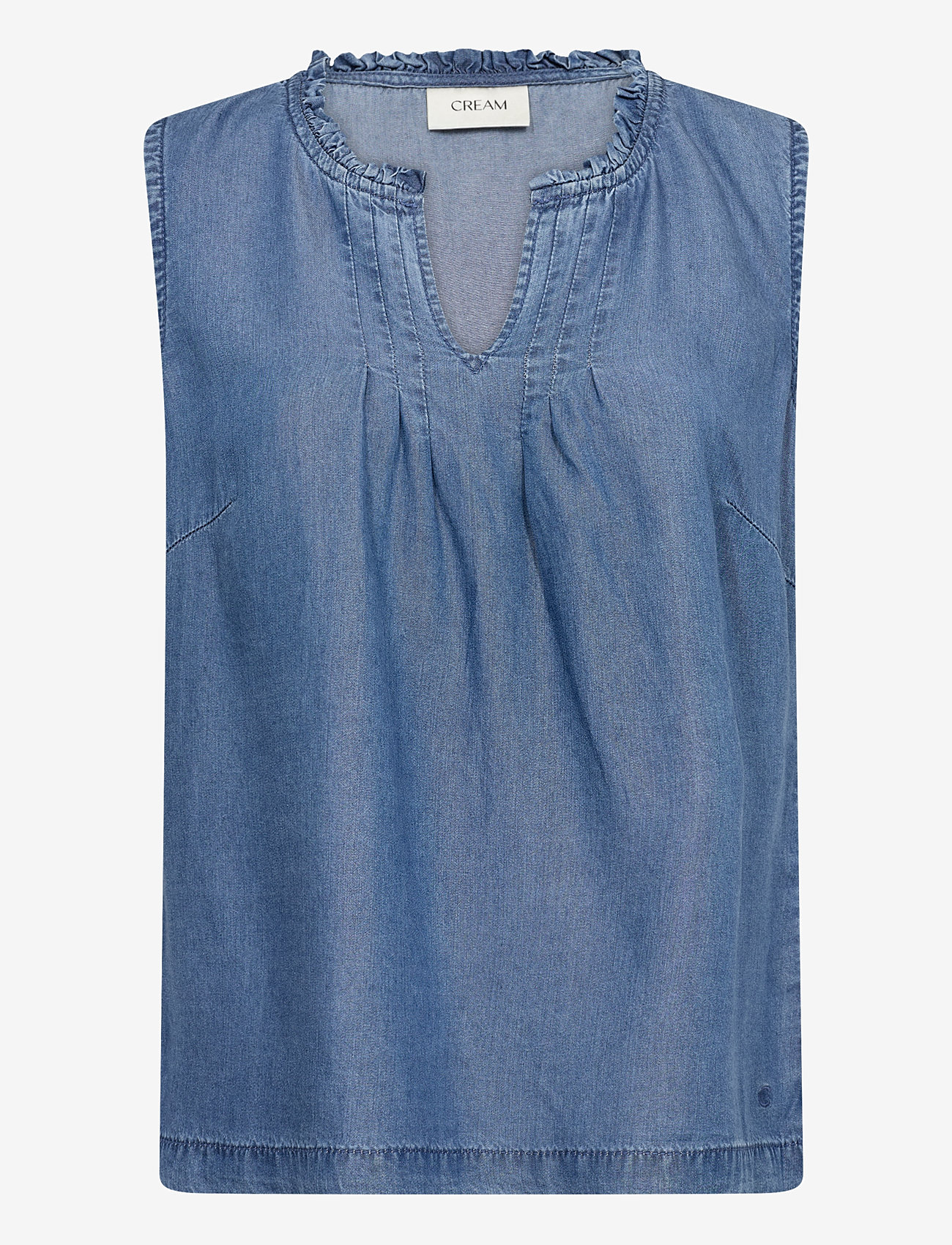 Cream - CRMolly Sleeveless Blouse - sleeveless blouses - toronto medium blue denim - 1