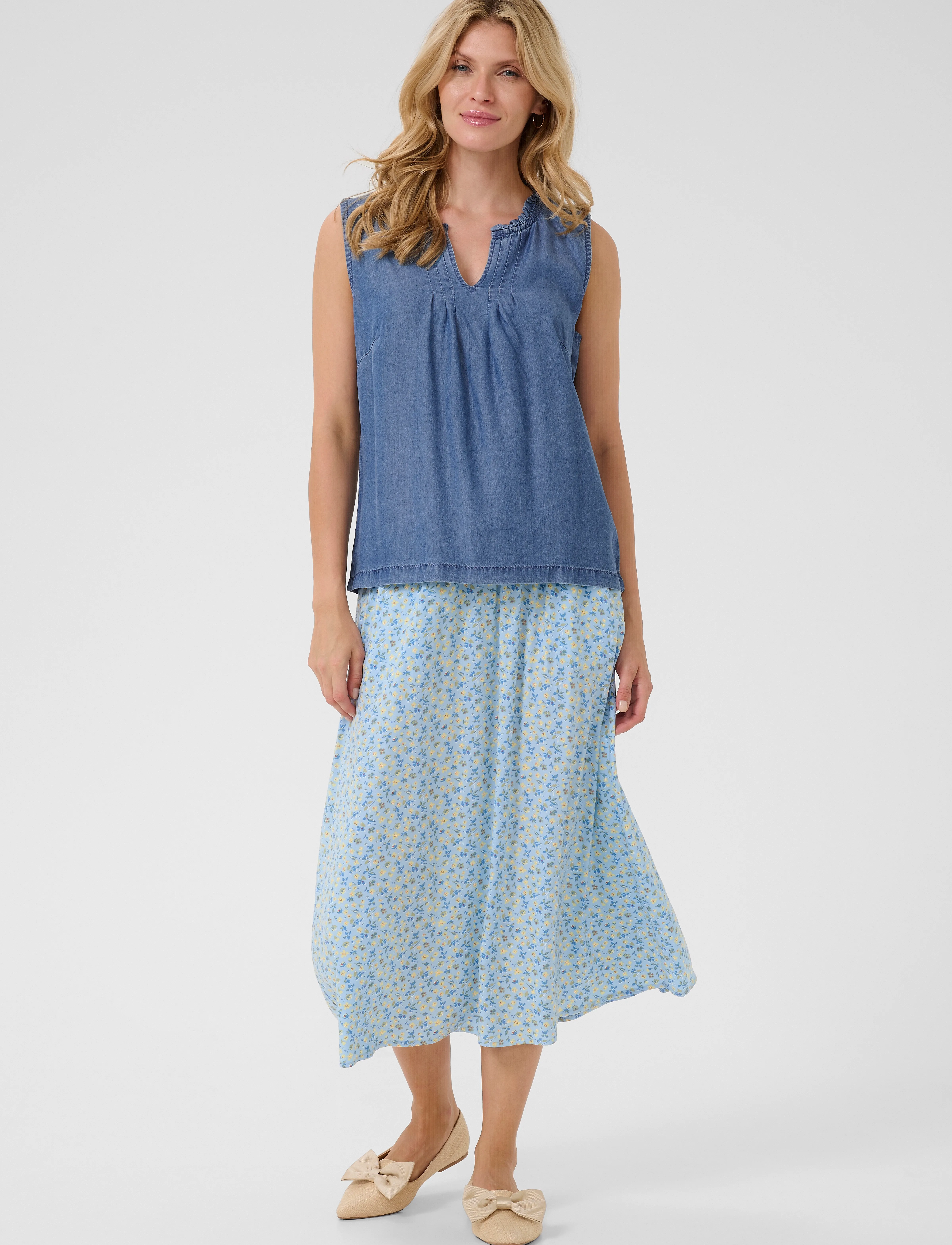 Cream - CRMolly Sleeveless Blouse - toronto medium blue denim - 3