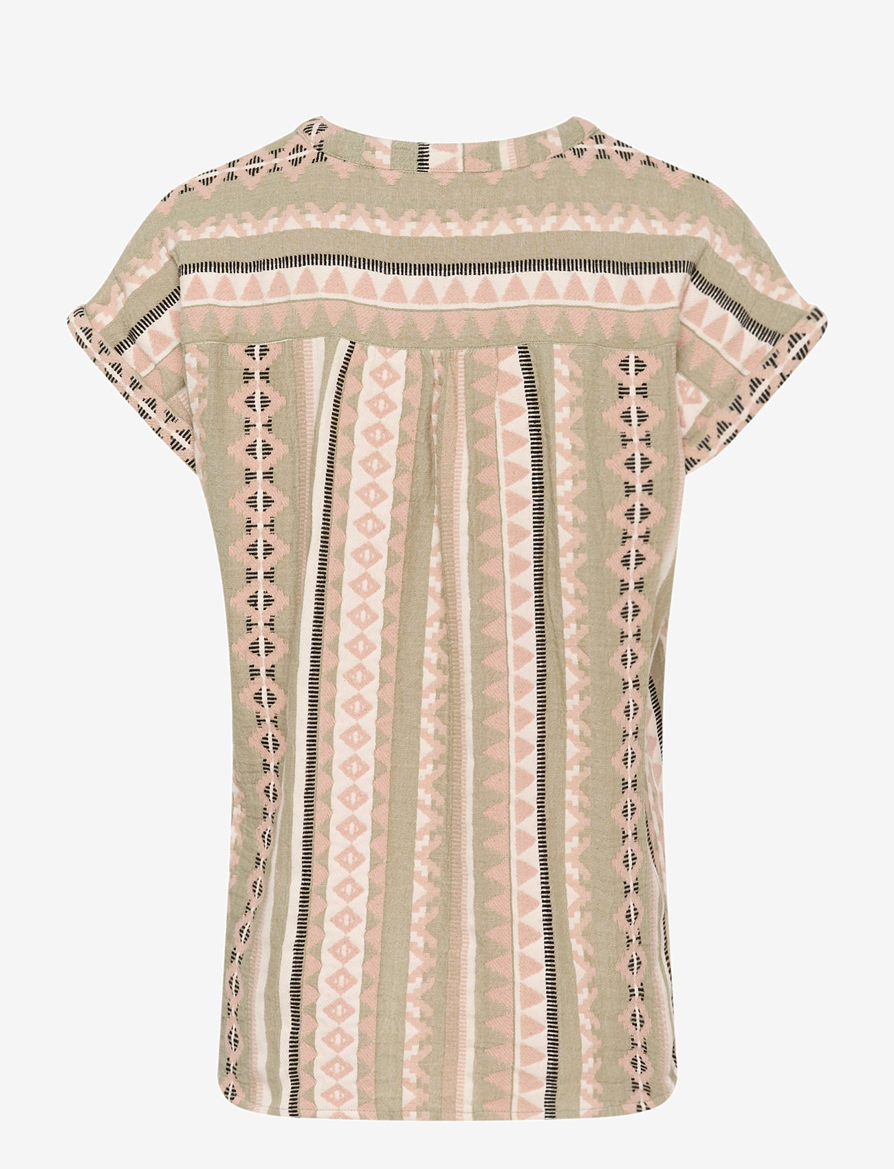 Cream - CRSola Blouse - kortärmade blusar - tea jaquard - 2