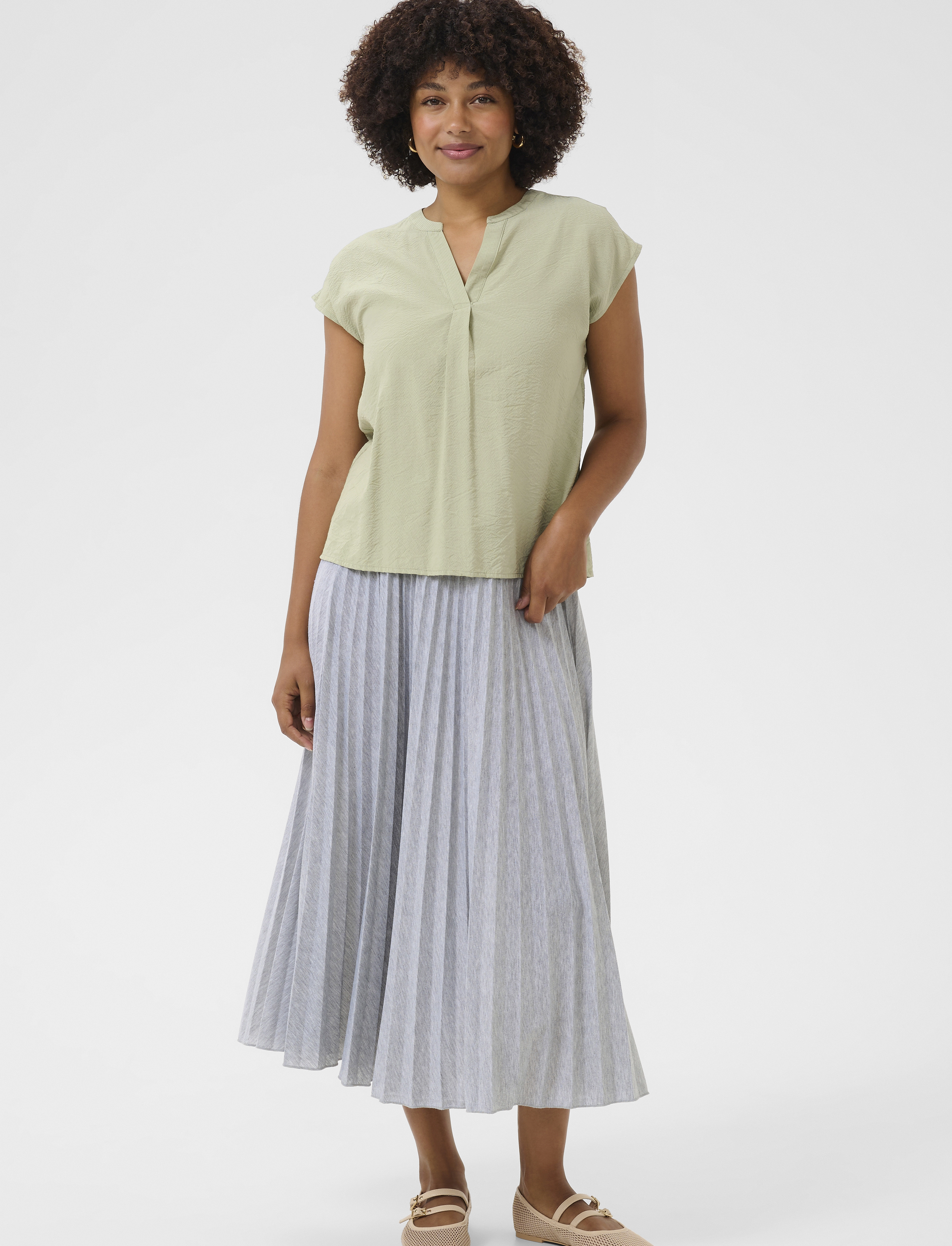 Cream - CRIrina SS Blouse - kurzämlige blusen - tea - 3
