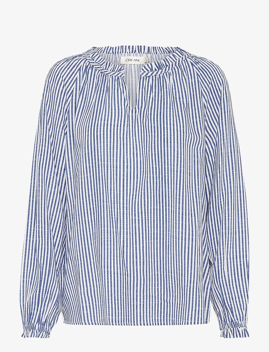 Cream - CRTiah Boho Blouse - long sleeved blouses - blue milkboy - 1