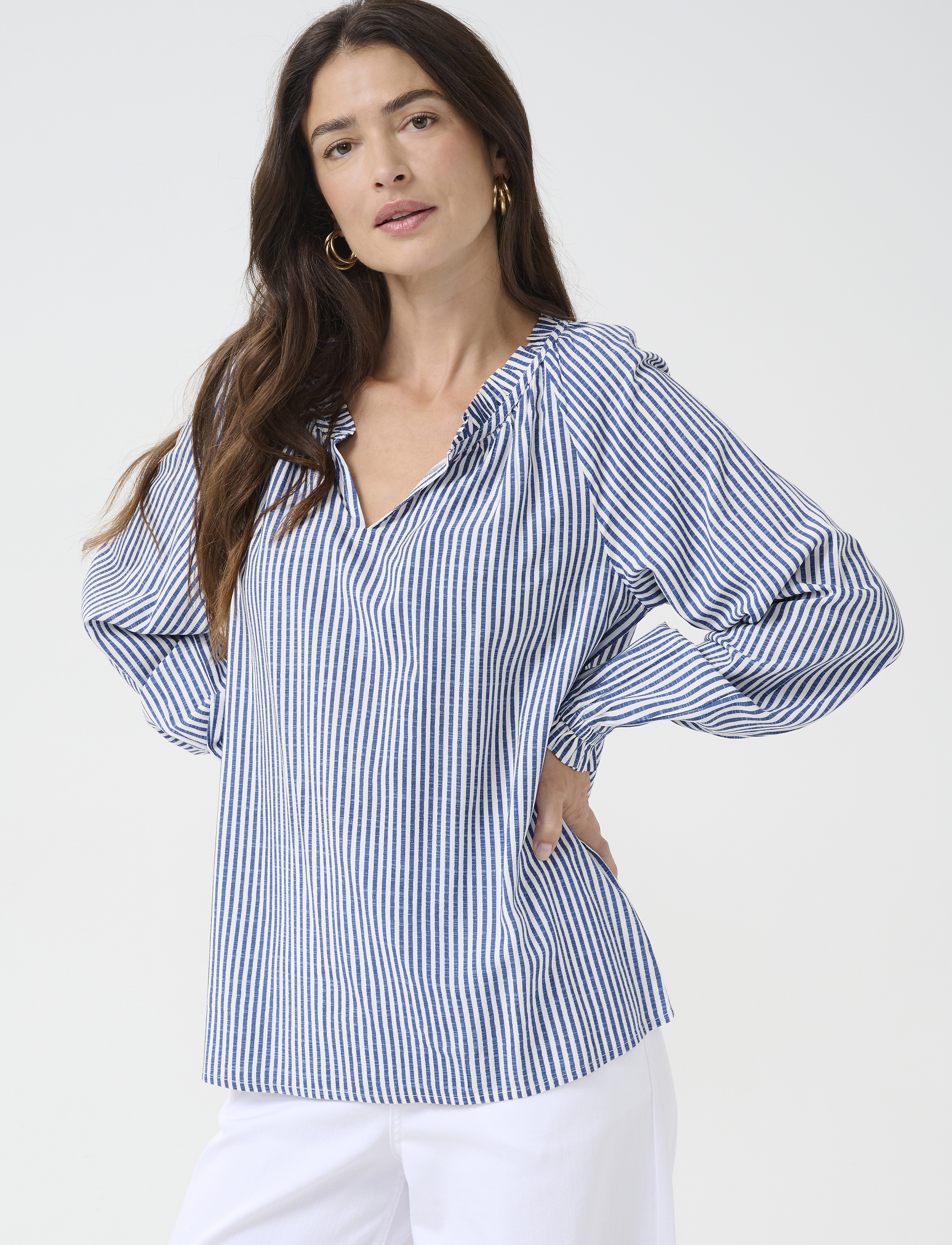Cream Crtiah Boho Blouse, Kvinder, Boho Bluse, Blå, Str: 42