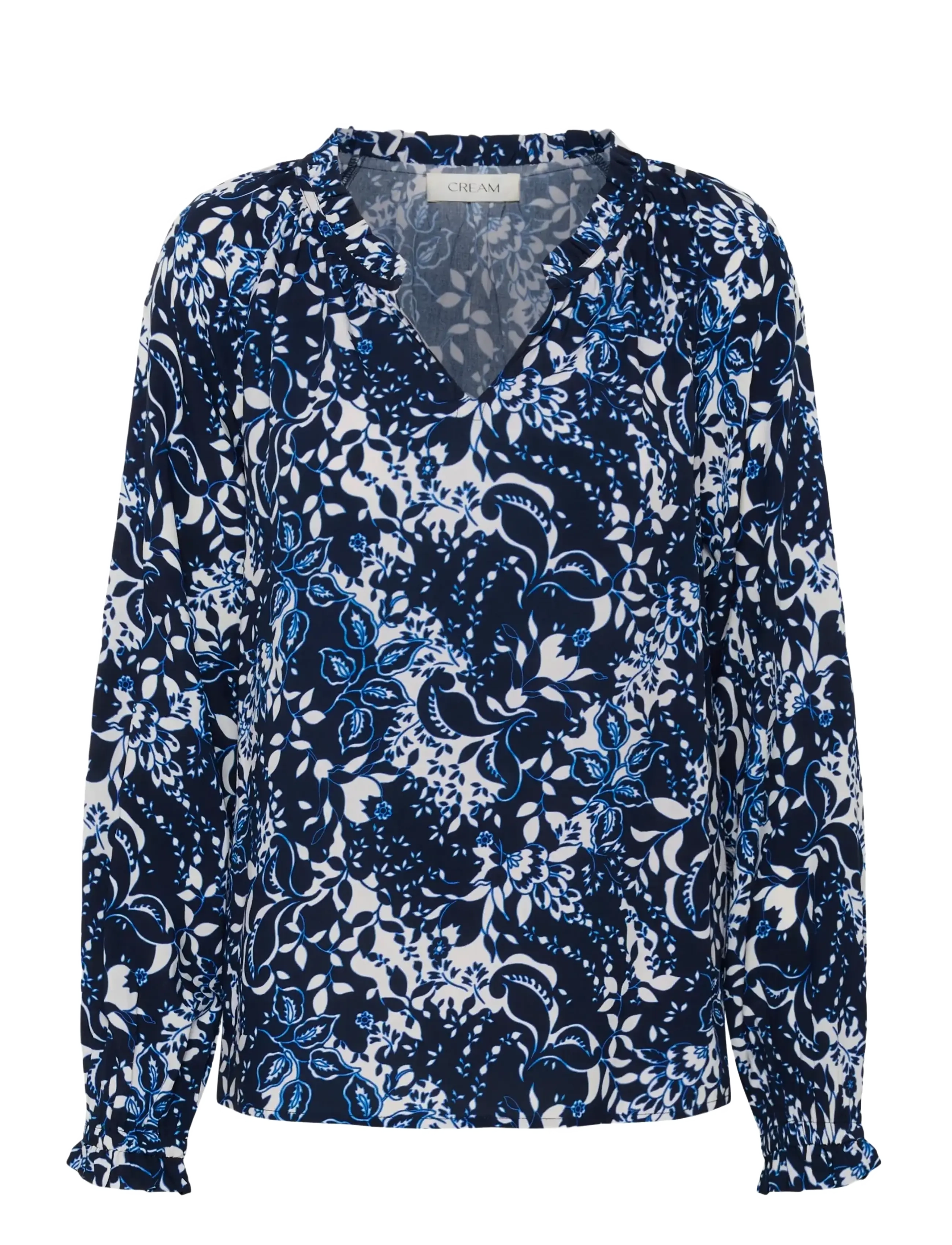 CRTiah Boho Blouse - NAVY BLUE TOILE