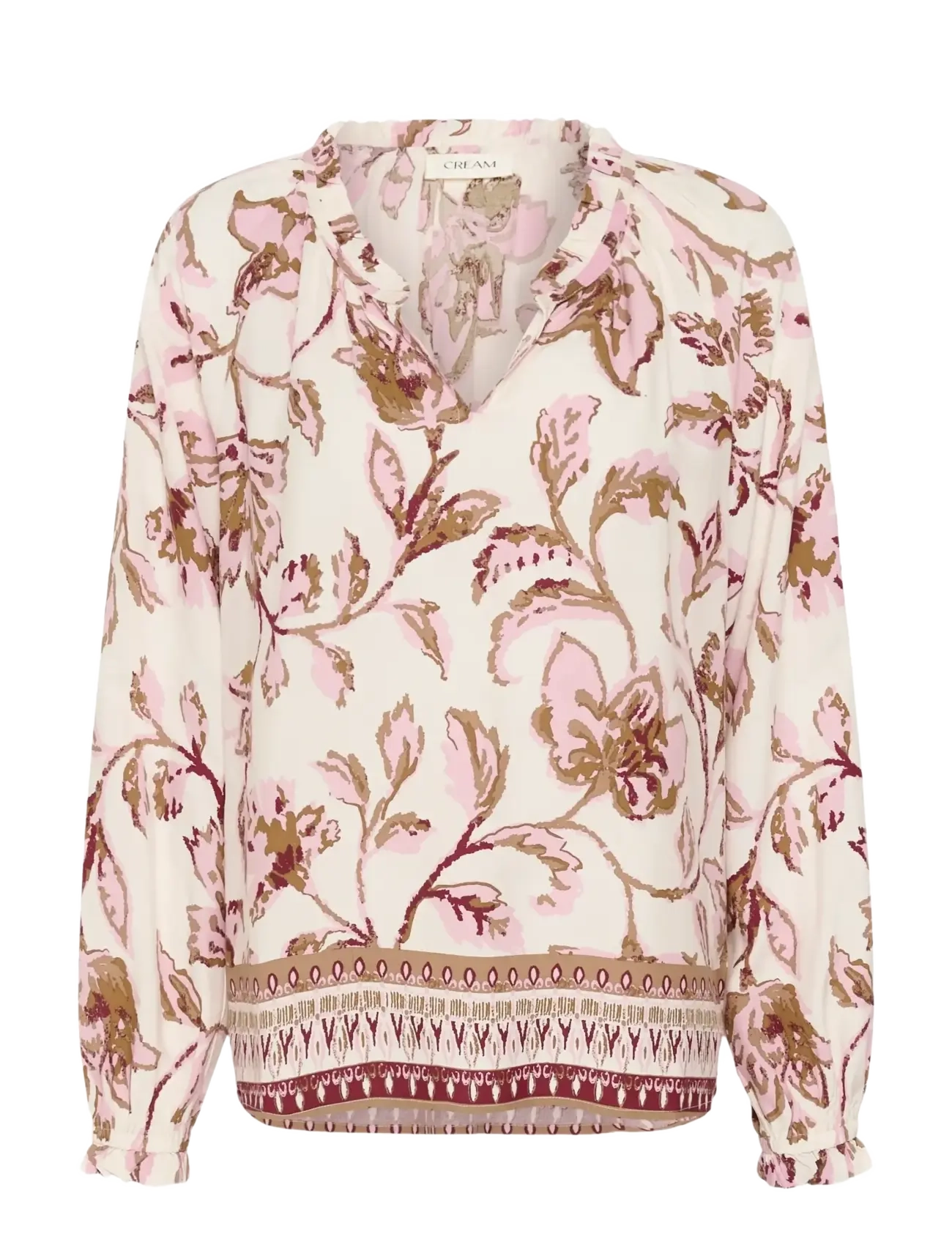 Cream CRTiah Boho Blouse - Tøj - PINK FLOWER / pink/rose