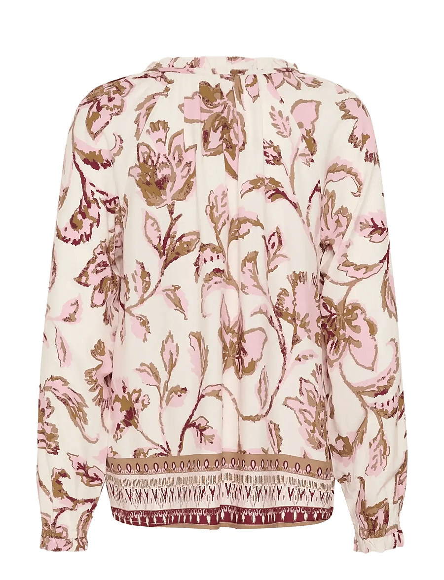 Cream - CRTiah Boho Blouse - pikkade varrukatega pluusid - pink flower - 2