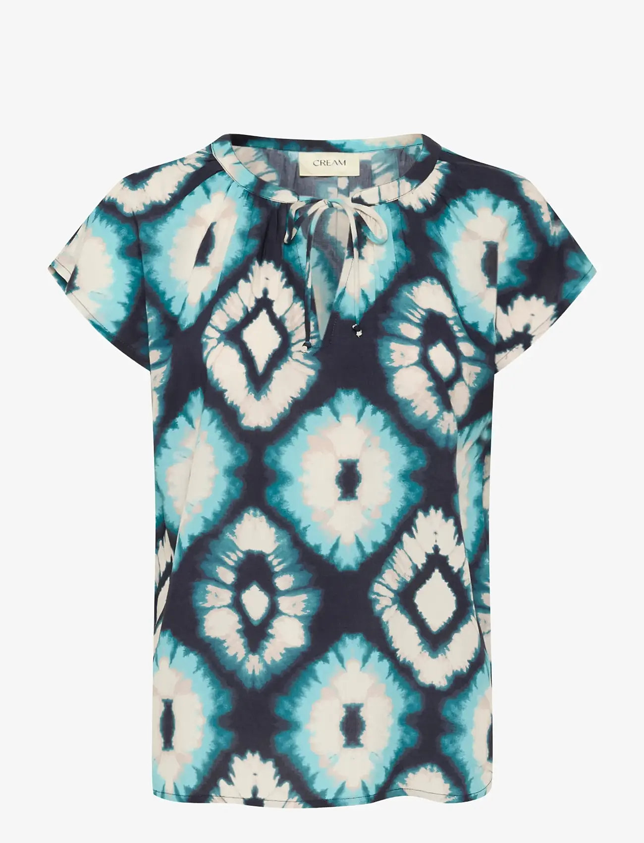 Cream - CRTiah Blouse - kurzämlige blusen - aqua tie dye - 1
