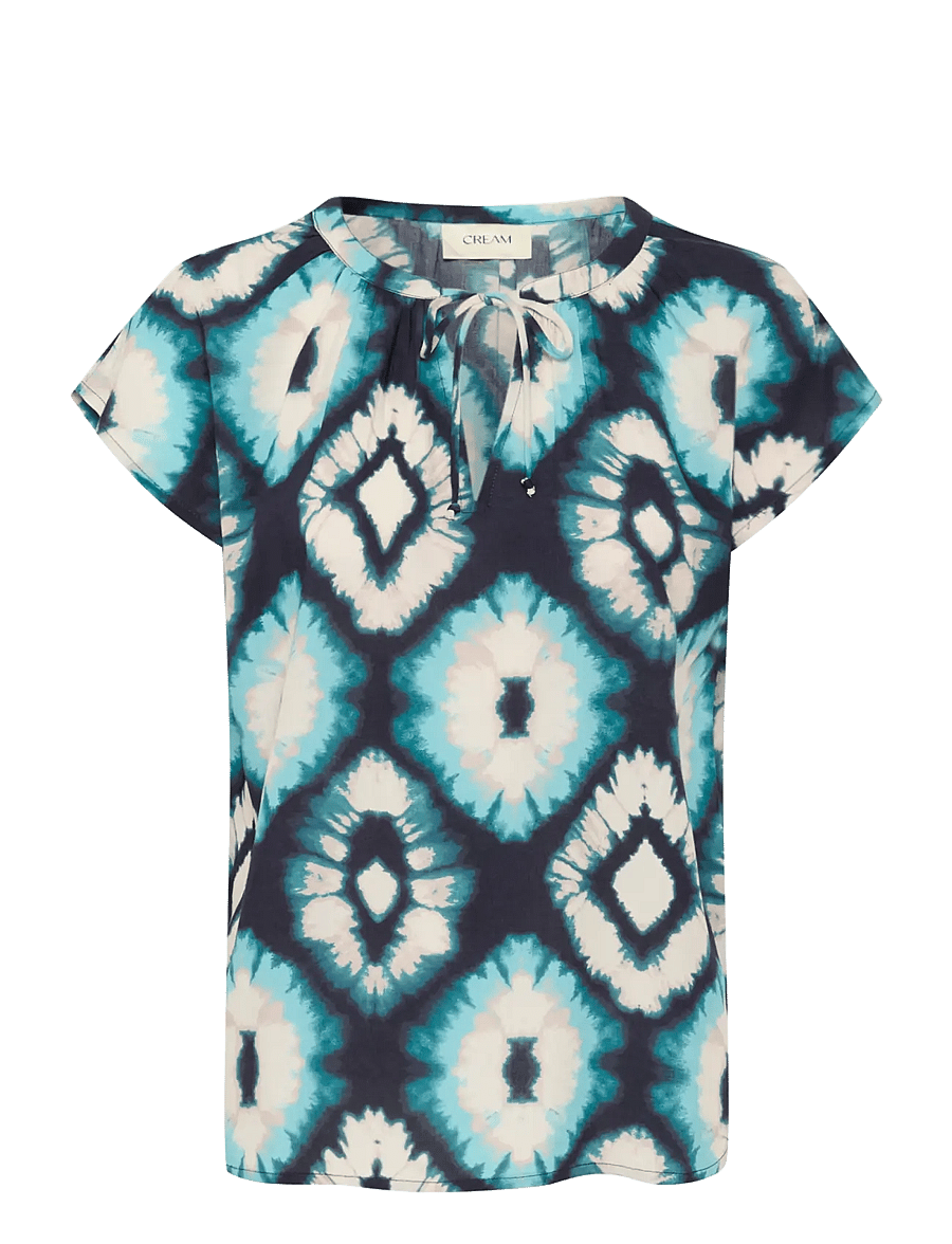 Cream - CRTiah Blouse - aqua tie dye - 1