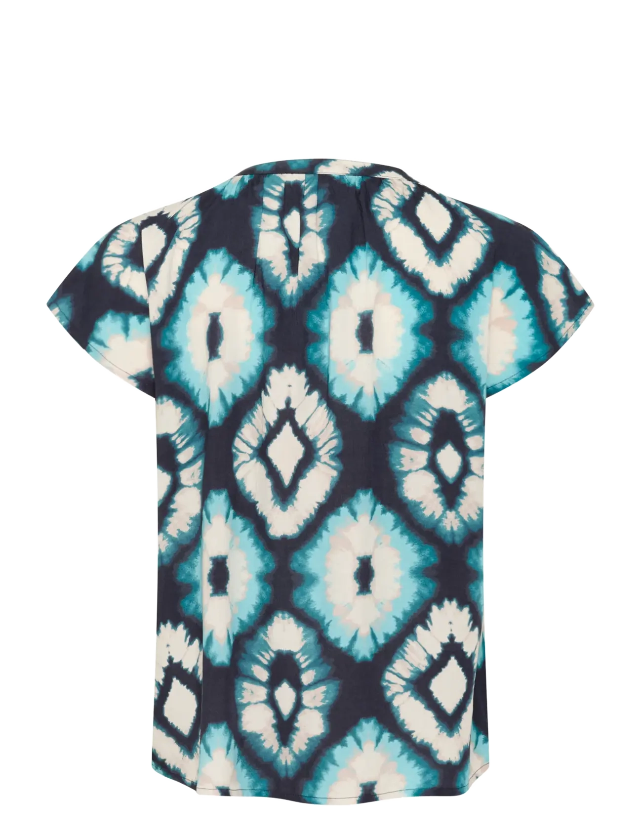 Cream - CRTiah Blouse - short-sleeved blouses - aqua tie dye - 2