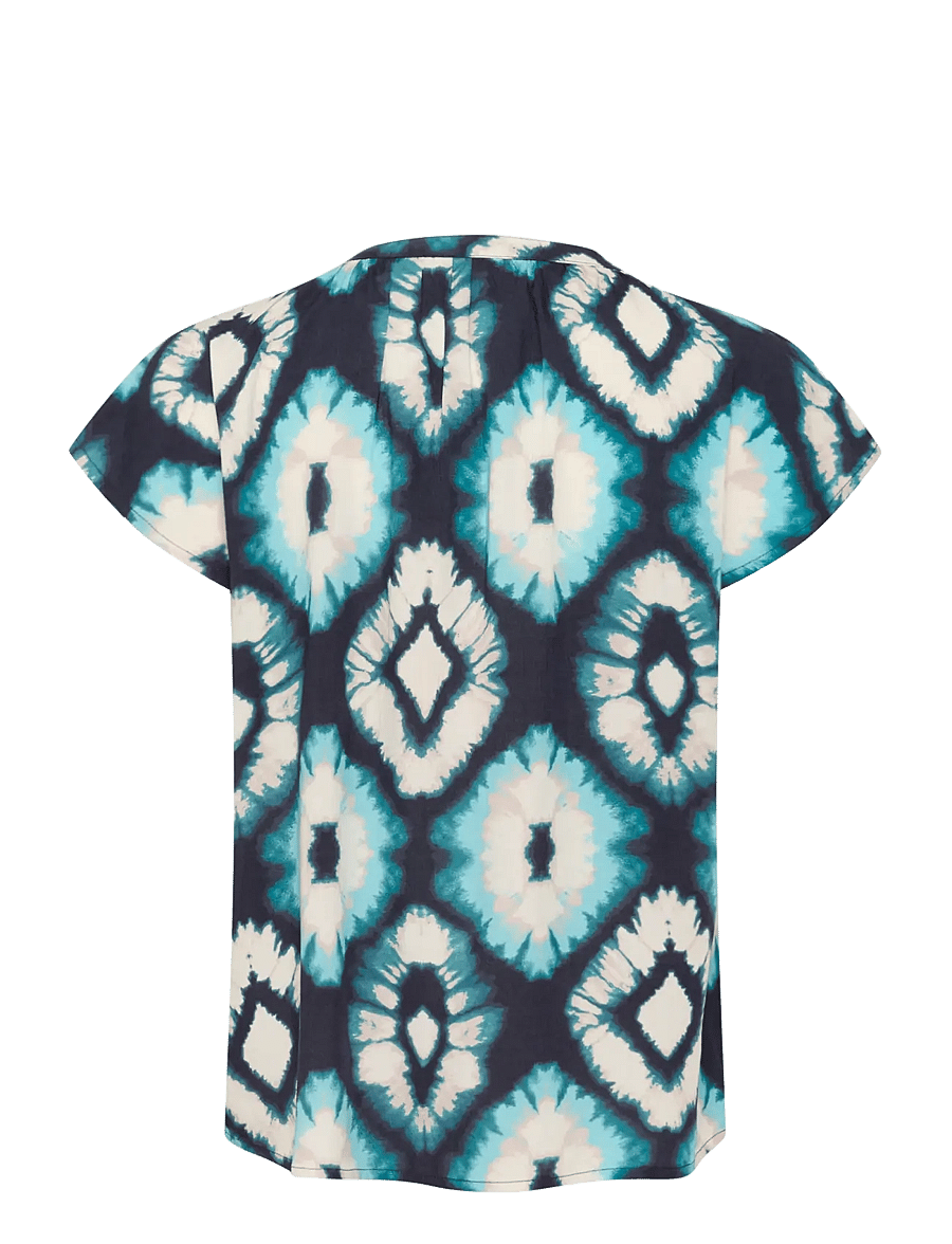 Cream - CRTiah Blouse - aqua tie dye - 2