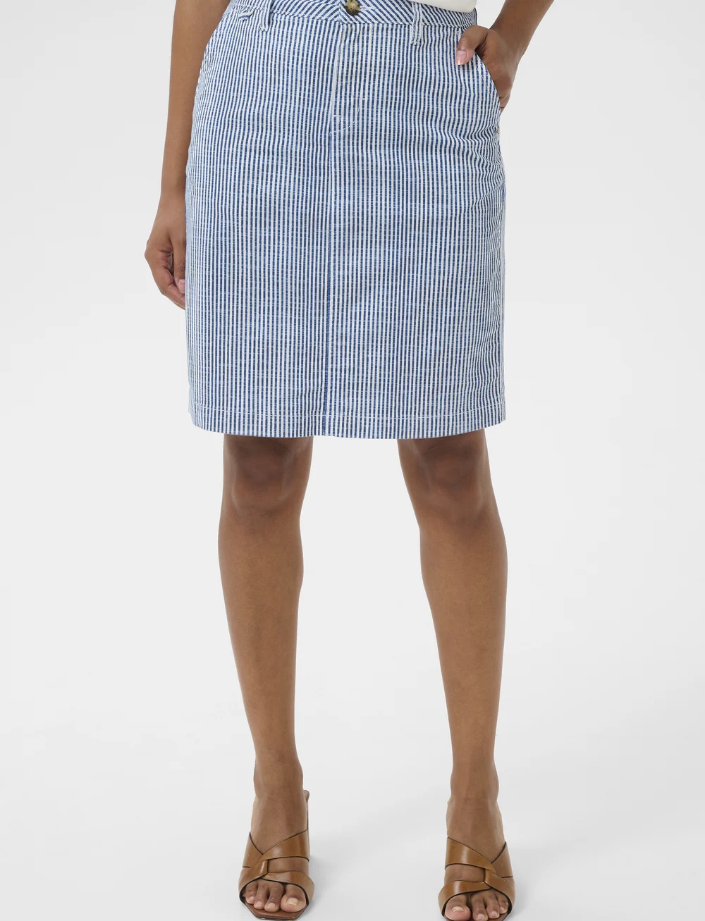Cream - CRBerta Twill Skirt - midi skirts - blue milkboy - 0