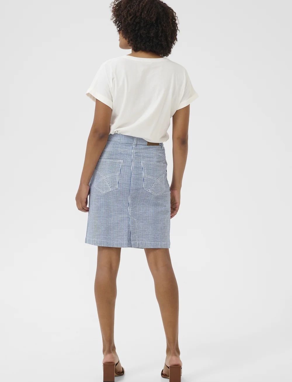 Cream - CRBerta Twill Skirt - midi skirts - blue milkboy - 4