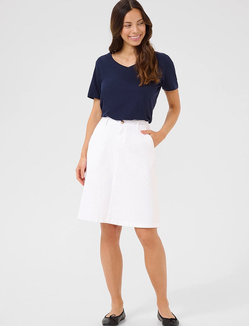 Cream - CRAngelena Skirt - midi nederdele - snow white - 3