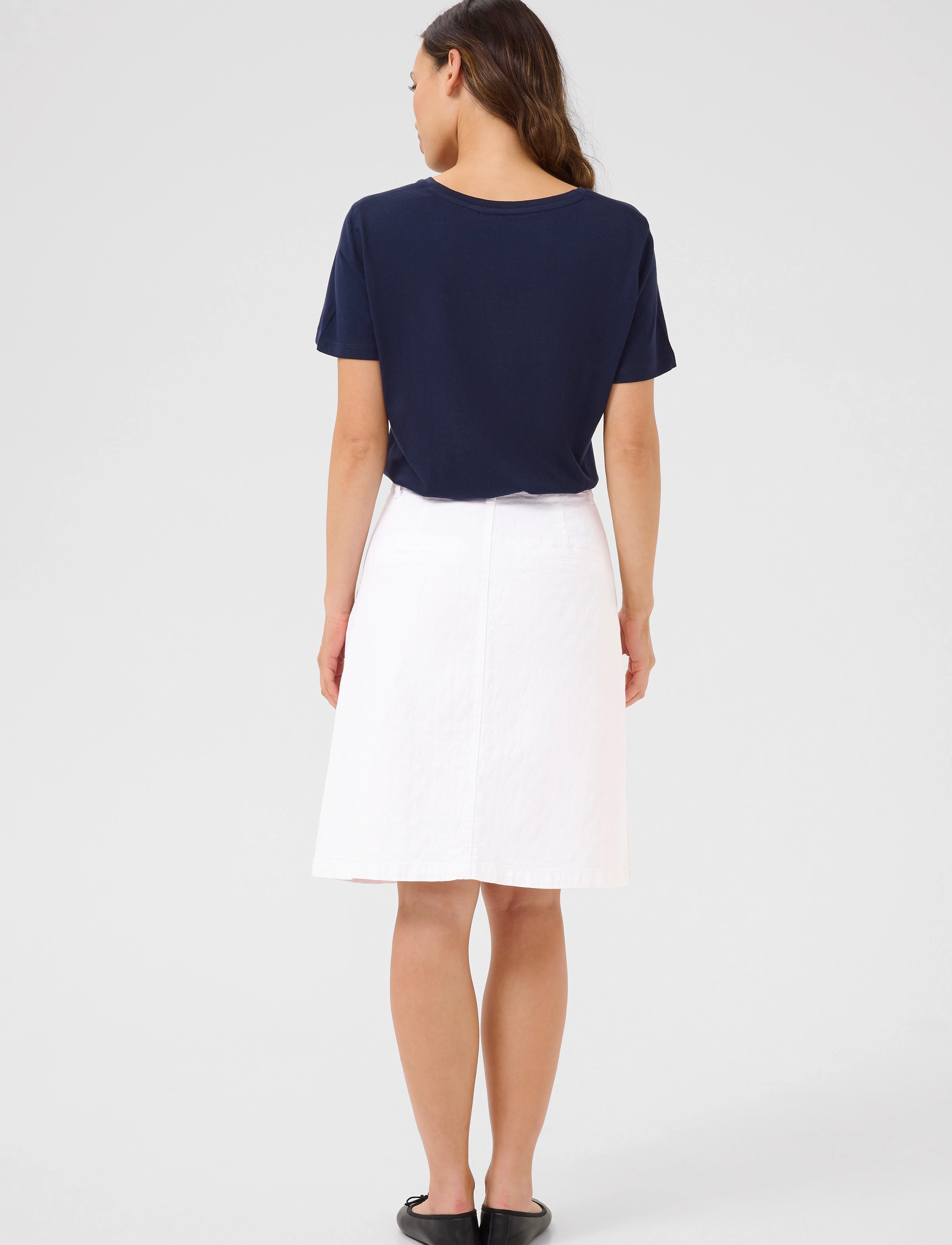 Cream - CRAngelena Skirt - midiseelikud - snow white - 4