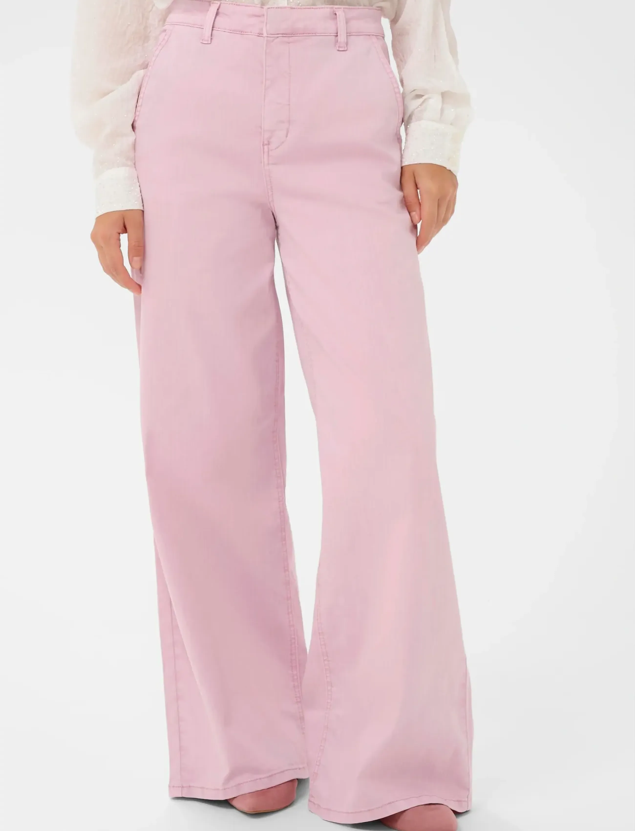 Cream Crvisti Colored Denim Pant, 40 x 32, Pink, Bukser > Brede Ben, Dame