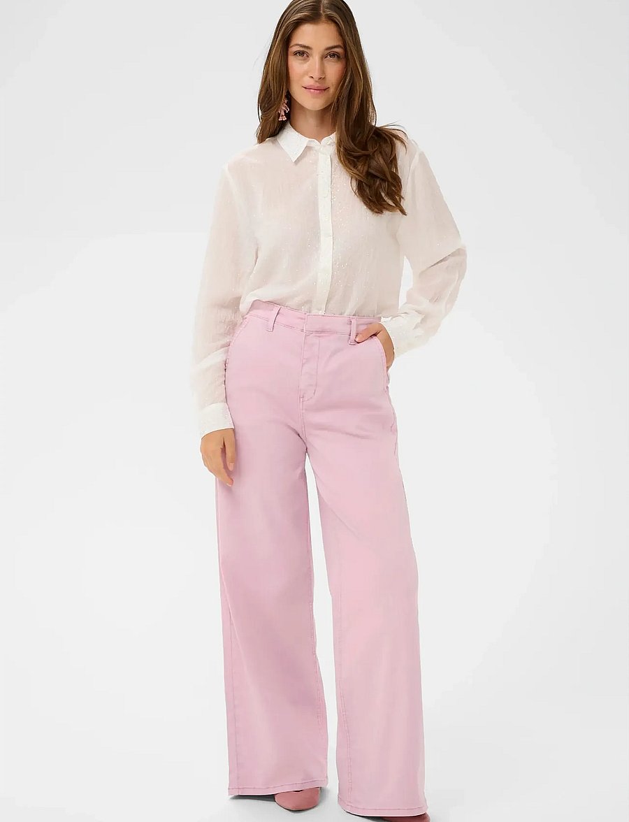 Cream - CRVisti Colored Denim Pant - culottes - pink nectar - 3