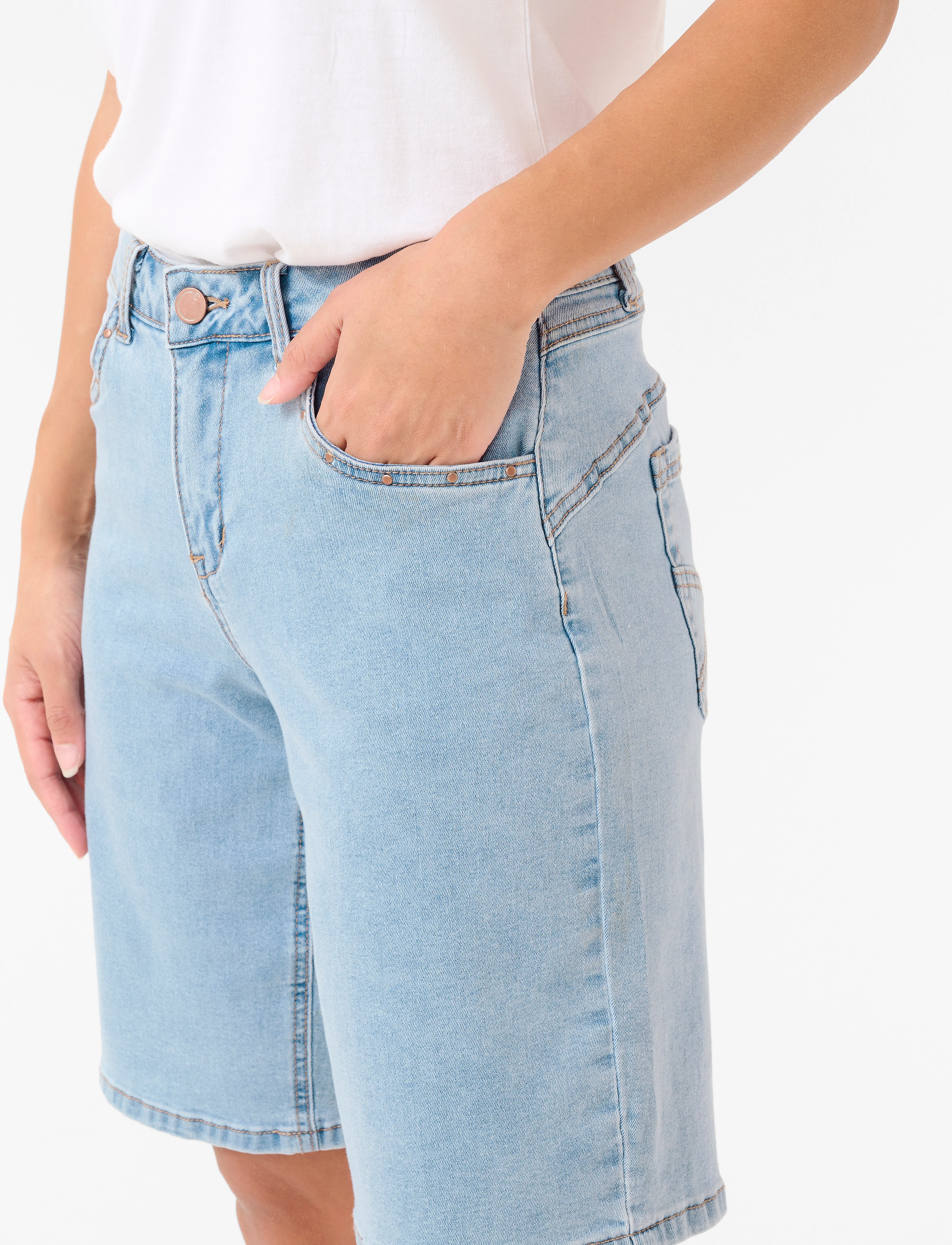 Cream - CRLone Shorts - Coco Fit - farkkushortsit - texsas medium blue denim tobac - 5