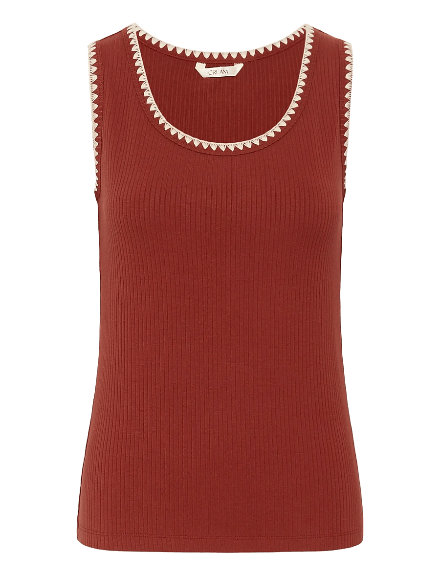 Cream - CRRibba Top - Ärmellose tops - brandy snifter - 1
