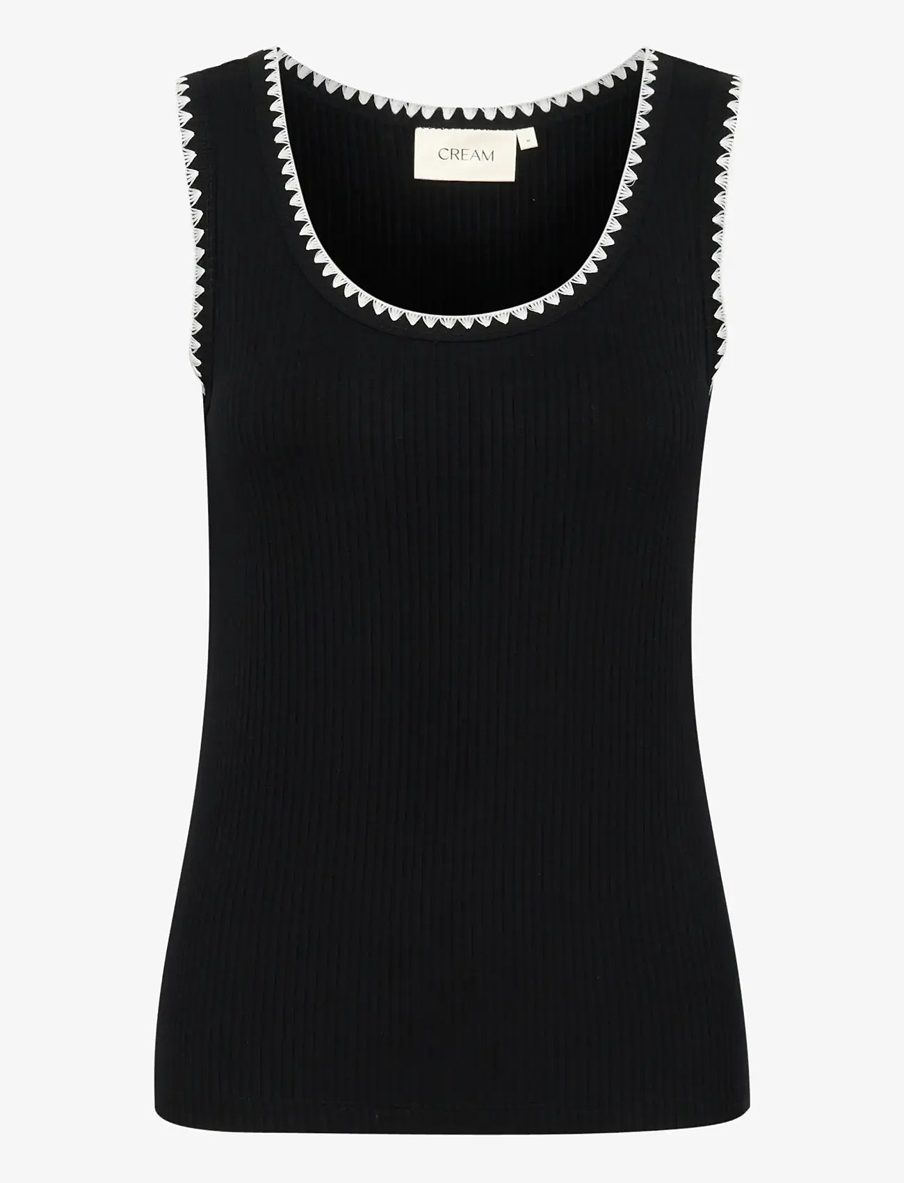 Cream - CRRibba Top - topid ja varrukateta alussärgid - pitch black - 1