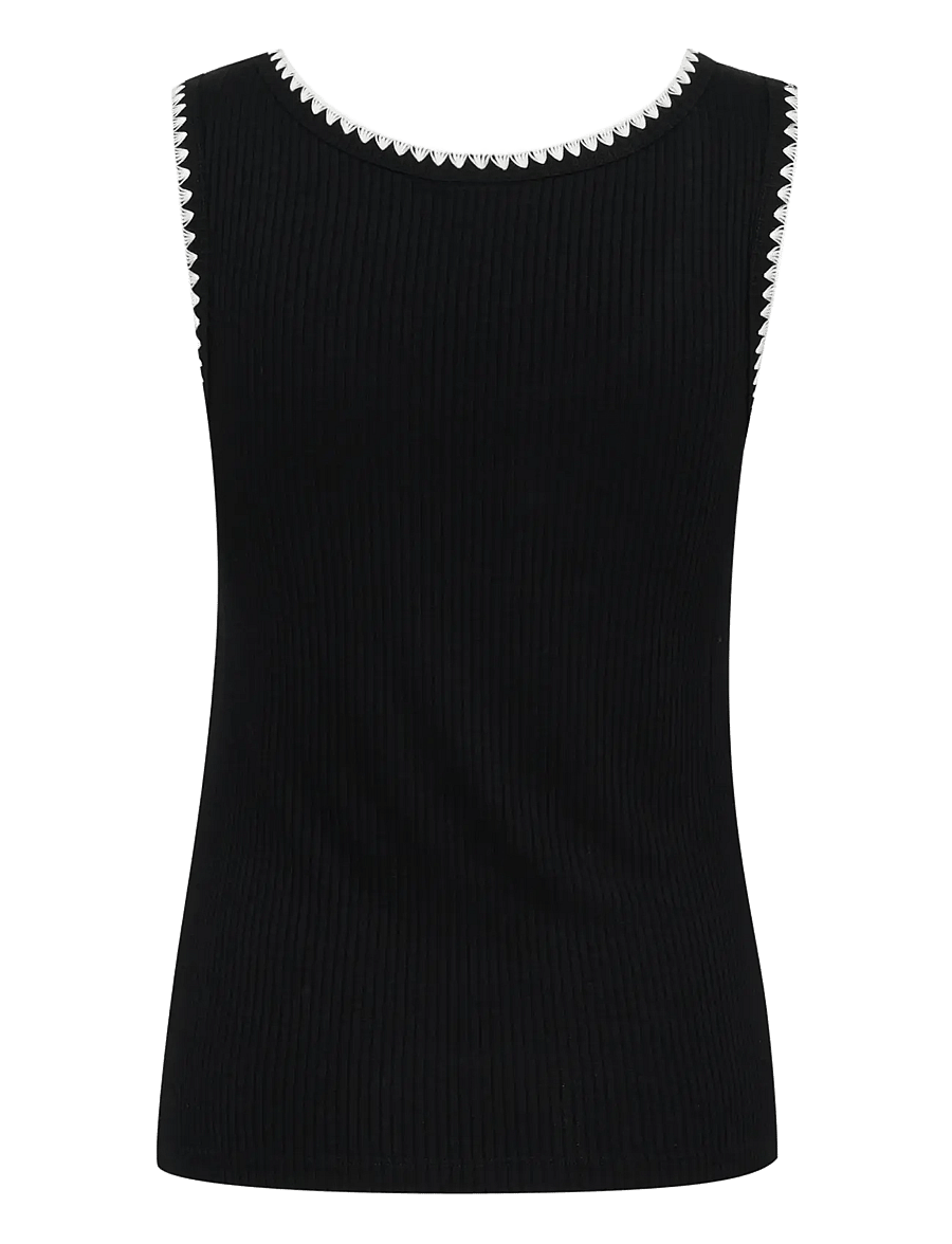 Cream - CRRibba Top - Ärmellose tops - pitch black - 2