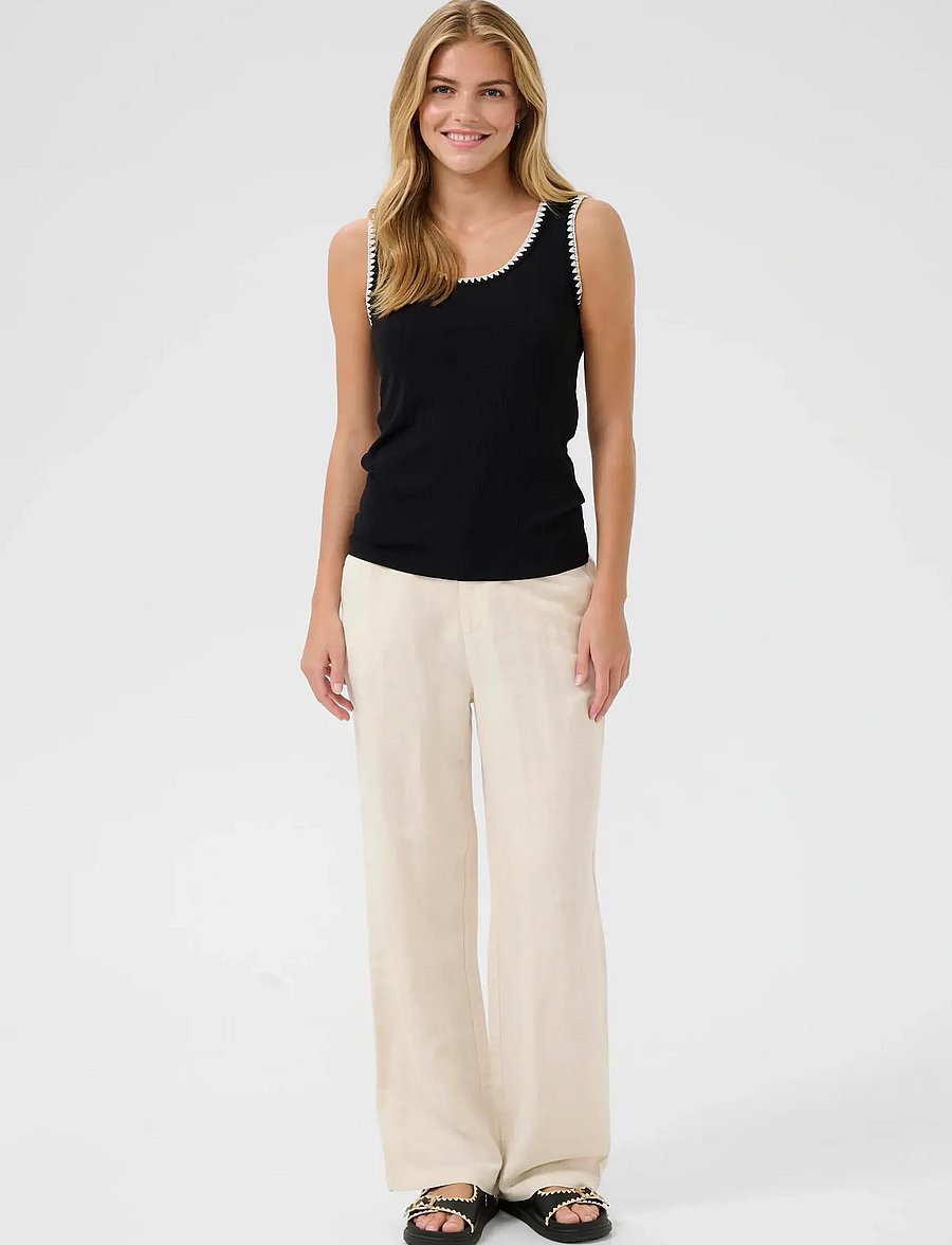 Cream - CRRibba Top - Ärmellose tops - pitch black - 3